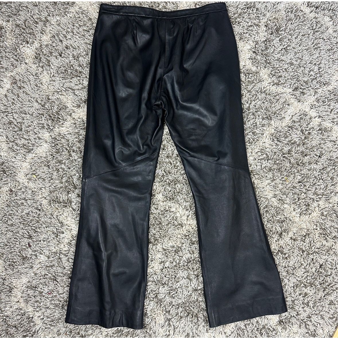 Other BCBGMaxAzria Black Leather Pants 10 Moto Biker Y2K Size 32" / US 10 / IT 46 - 2 Thumbnail