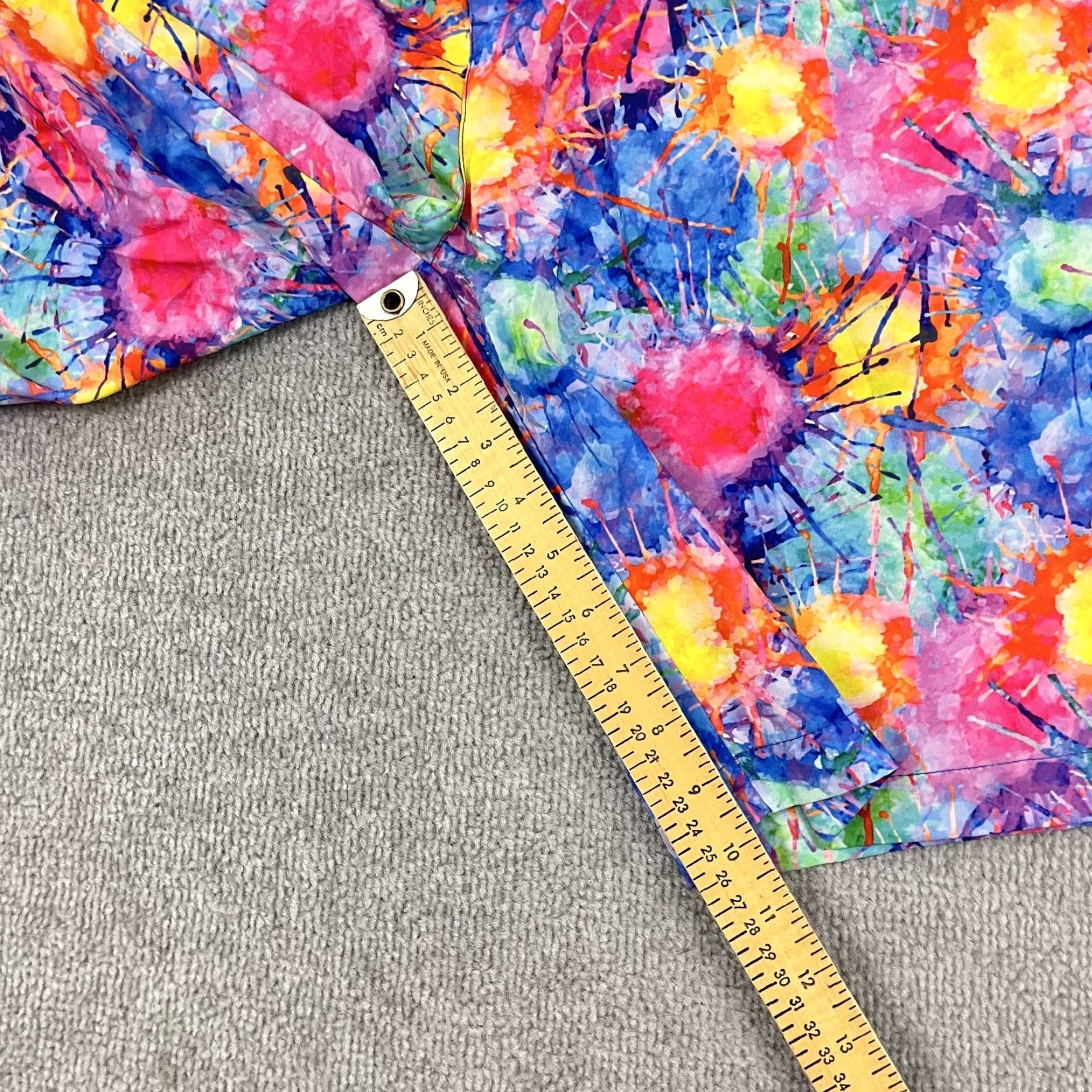 Vintage Hreski Chino Shorts Men 36 / 10" Paint Loud Bold Performance Stretch Golf Preppy Shirt? Size US 36 / EU 52 - 7 Thumbnail