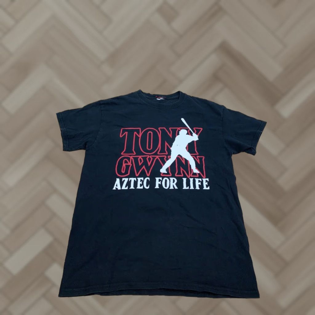 Alife VINTAGE San Diego Tony Gwynn Shirt Mens S Black Aztec for Life College Baseball 11104 Size US S / EU 44-46 / 1 - 1 Thumbnail