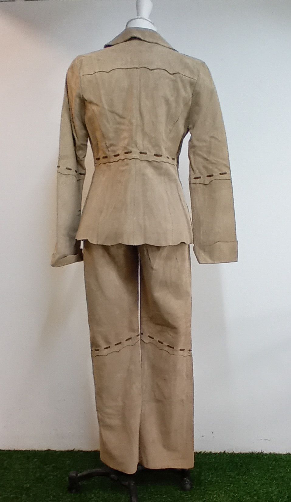 Other A°B°/SOUL° Archive Nude Suede Leather Suit (Blazer+Pants) Size S / US 4 / IT 40 - 4 Thumbnail