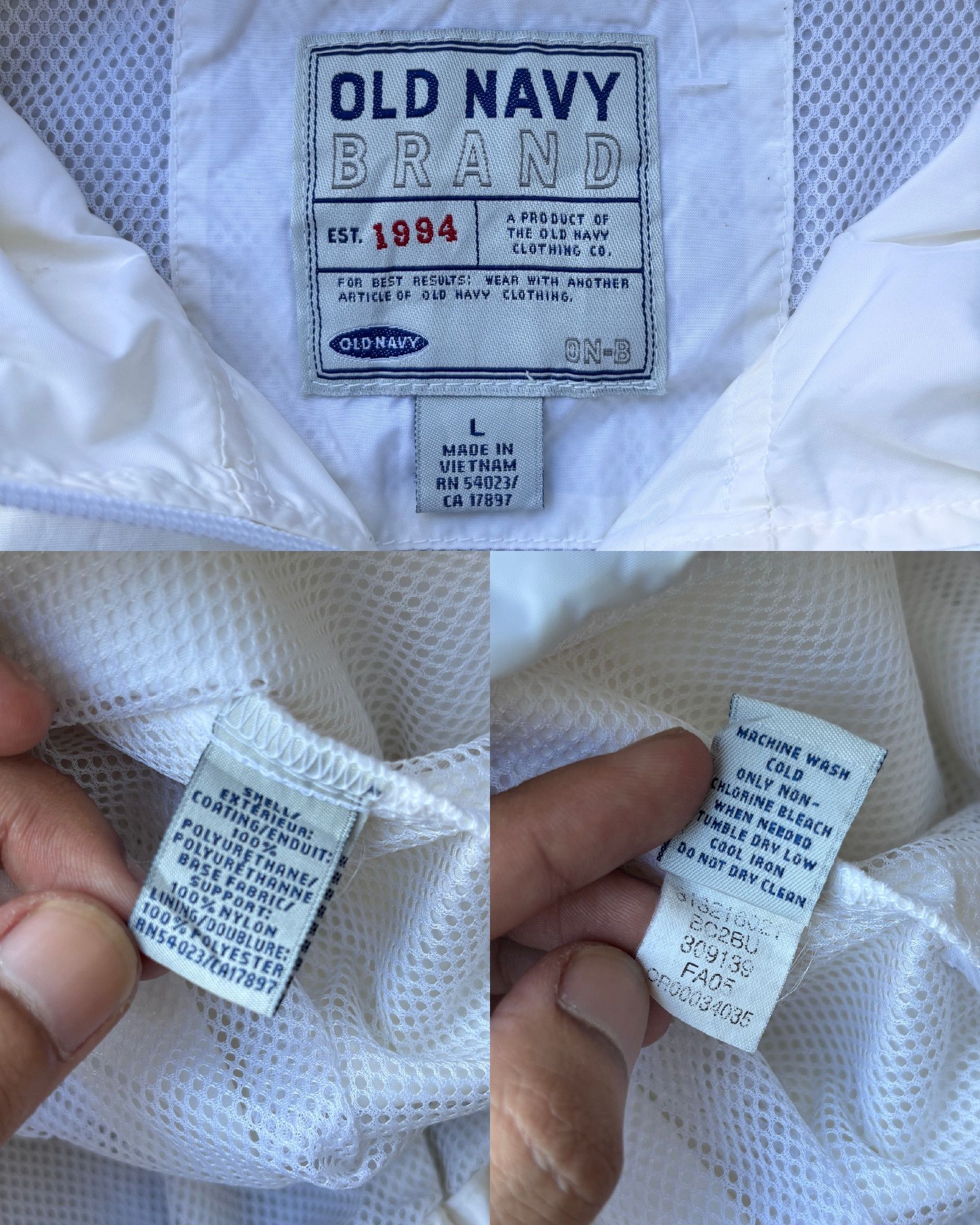 Old Navy Old Navy White Half Zipper Hoodie Streetwear Jacket Size US L / EU 52-54 / 3 - 4 Thumbnail