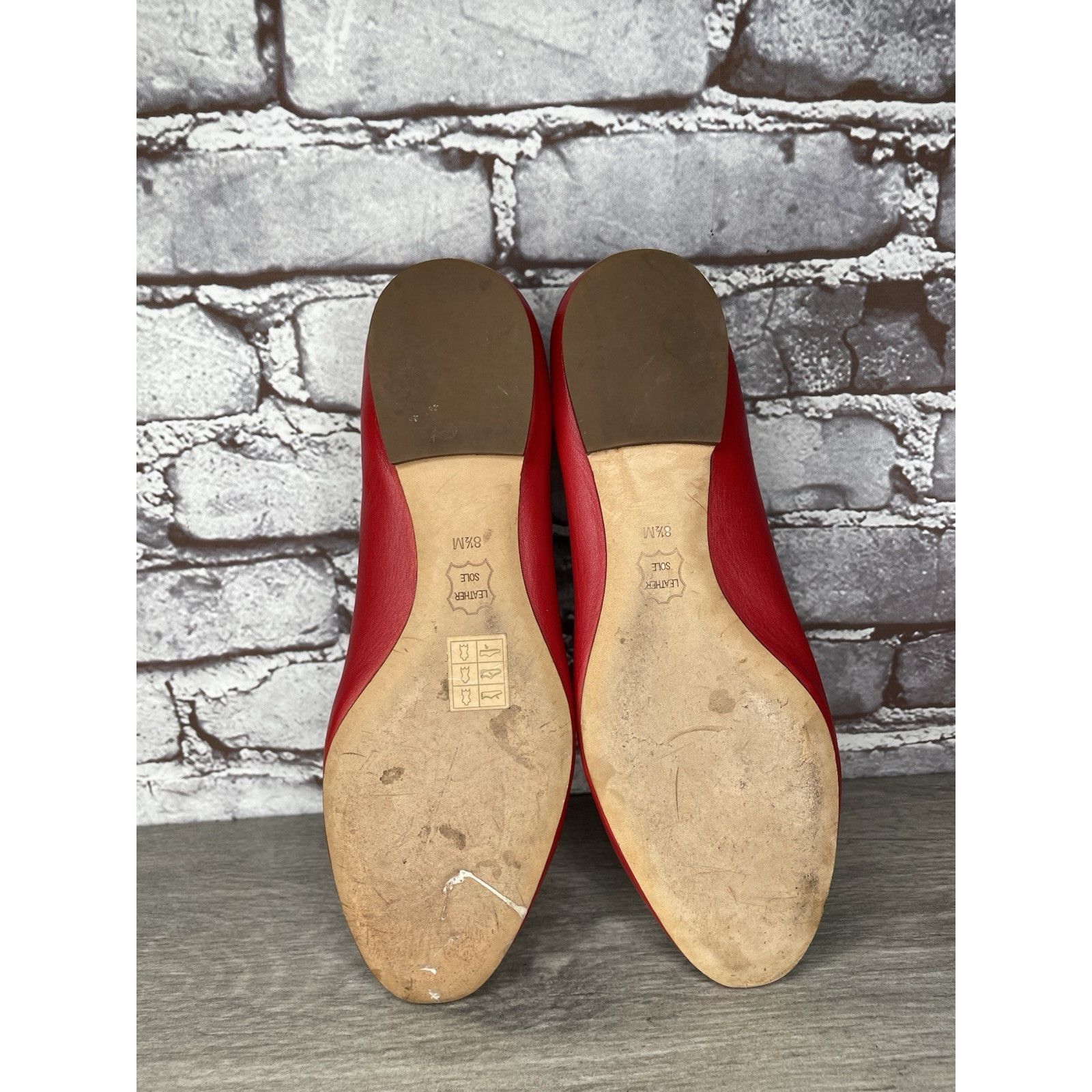 Tory Burch Tory Burch Red Leather Gold Badge Logo Ballet Flats Shoes Wo Size US 8.5 / IT 38.5 - 23 Thumbnail