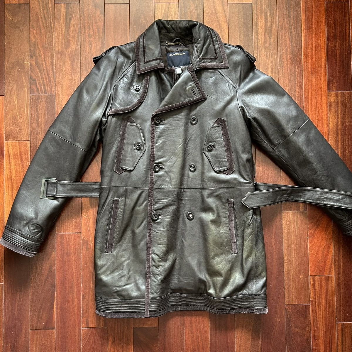 Roberto Cavalli Roberto Cavalli Genuine Leather Trench Coat Size US M / EU 48-50 / 2 - 7 Thumbnail