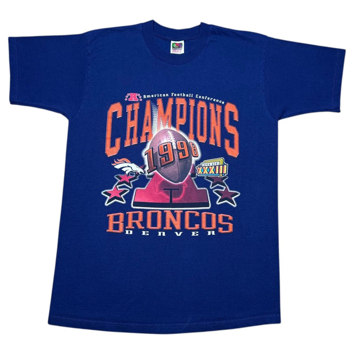 NFL Vintage 1998 NFL Denver Broncos AFC Champions Graphic TShirt Size US L / EU 52-54 / 3 - 1 Thumbnail