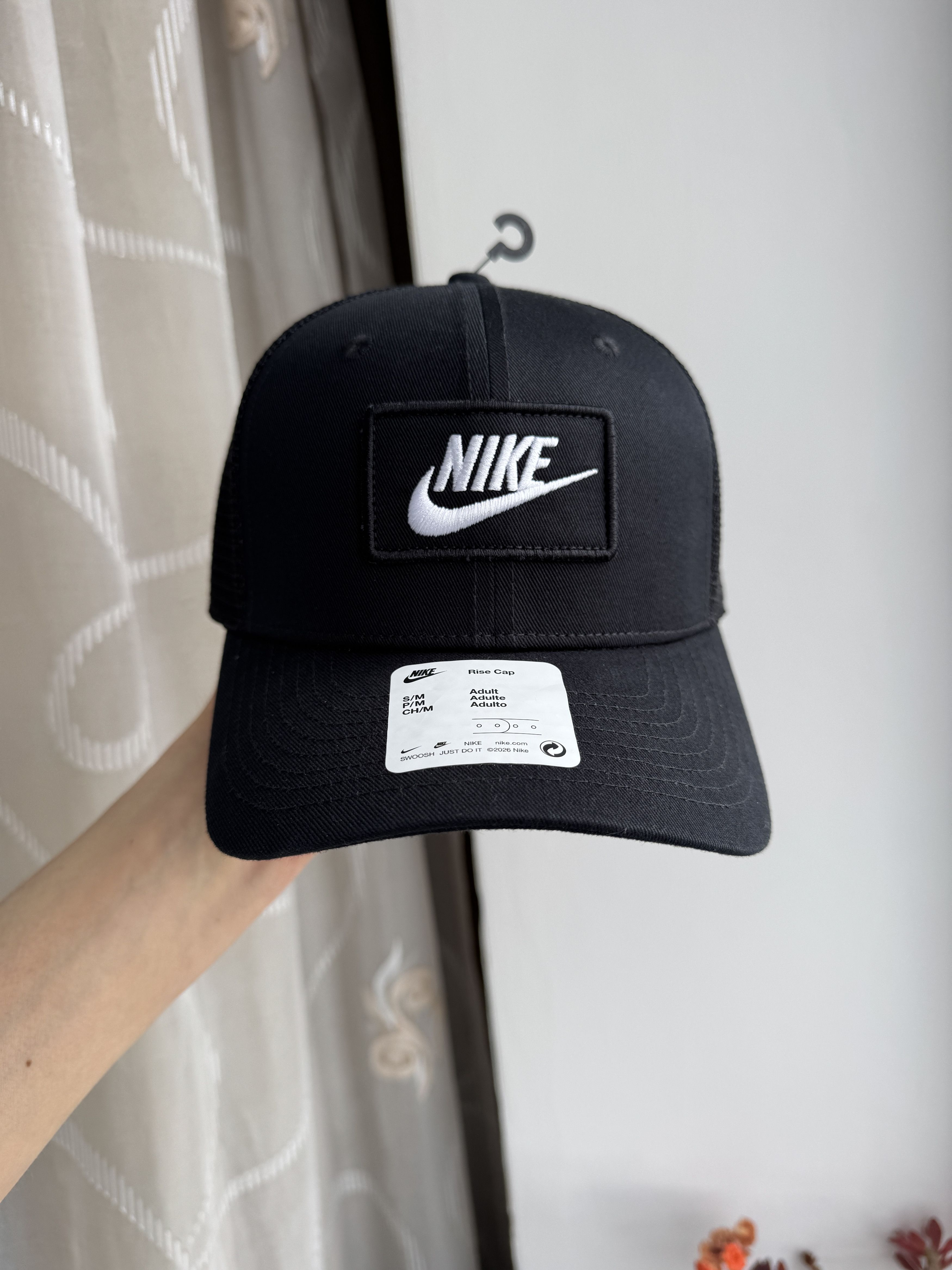 Nike Nike Trucker Cap Hat Mesh Back Swoosh Logo Embroidered Black Size ONE SIZE - 5 Thumbnail