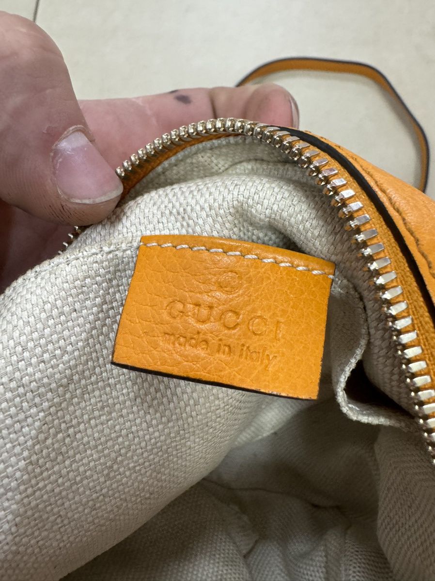 Designer × Gucci × Vintage Gucci Soho Whiskey Natural Leather Designer Shoulder Bag Size ONE SIZE - 7 Thumbnail