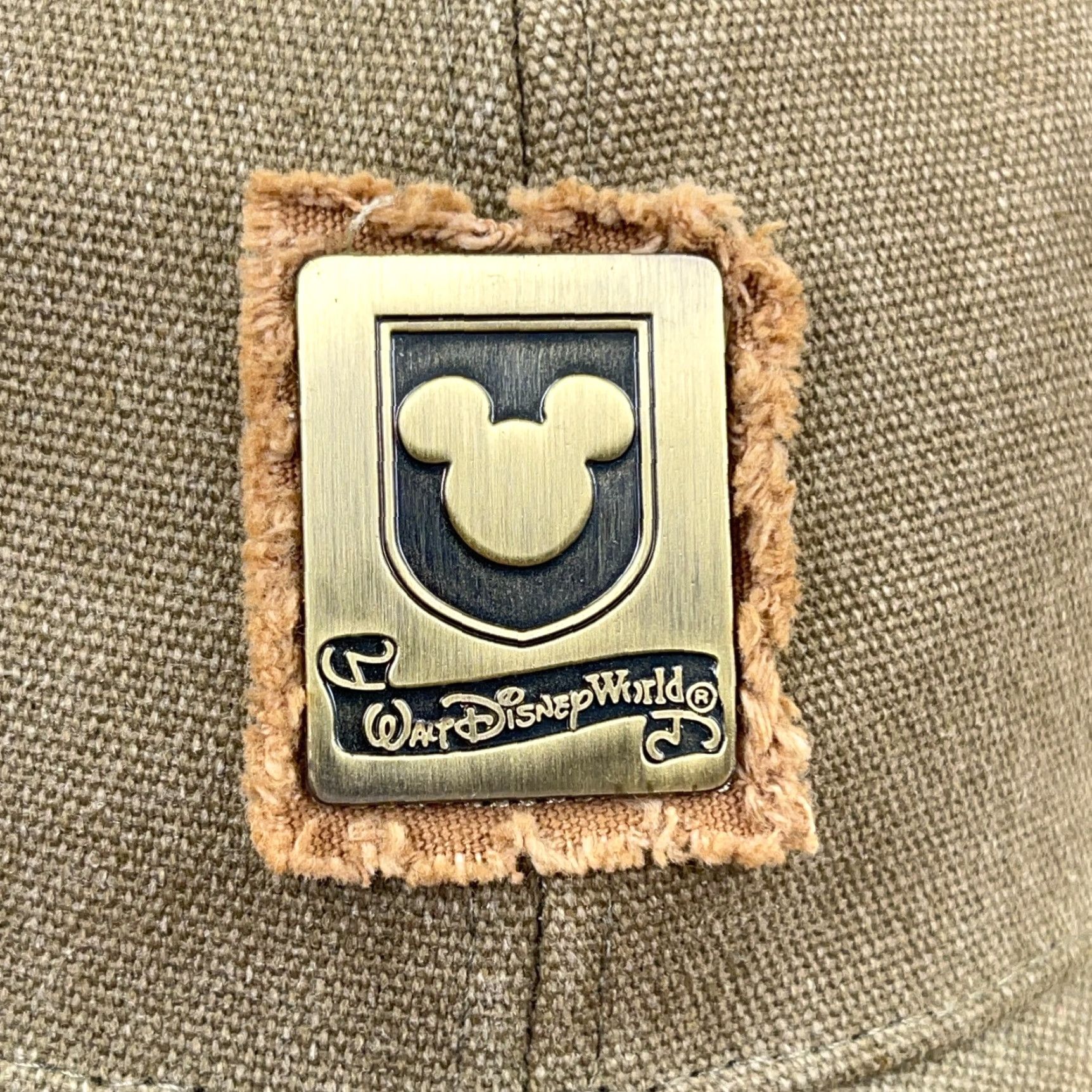 Disney VINTAGE Disney Hat Cap Strap Back Olive Green Canvas Disneyland Resort Y2K Dad Size ONE SIZE - 3 Thumbnail