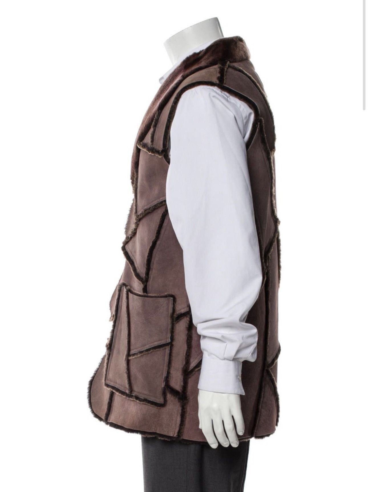 Acne Studios Acne Studios Shearling color block Vest Size US M / EU 48-50 / 2 - 2 Thumbnail