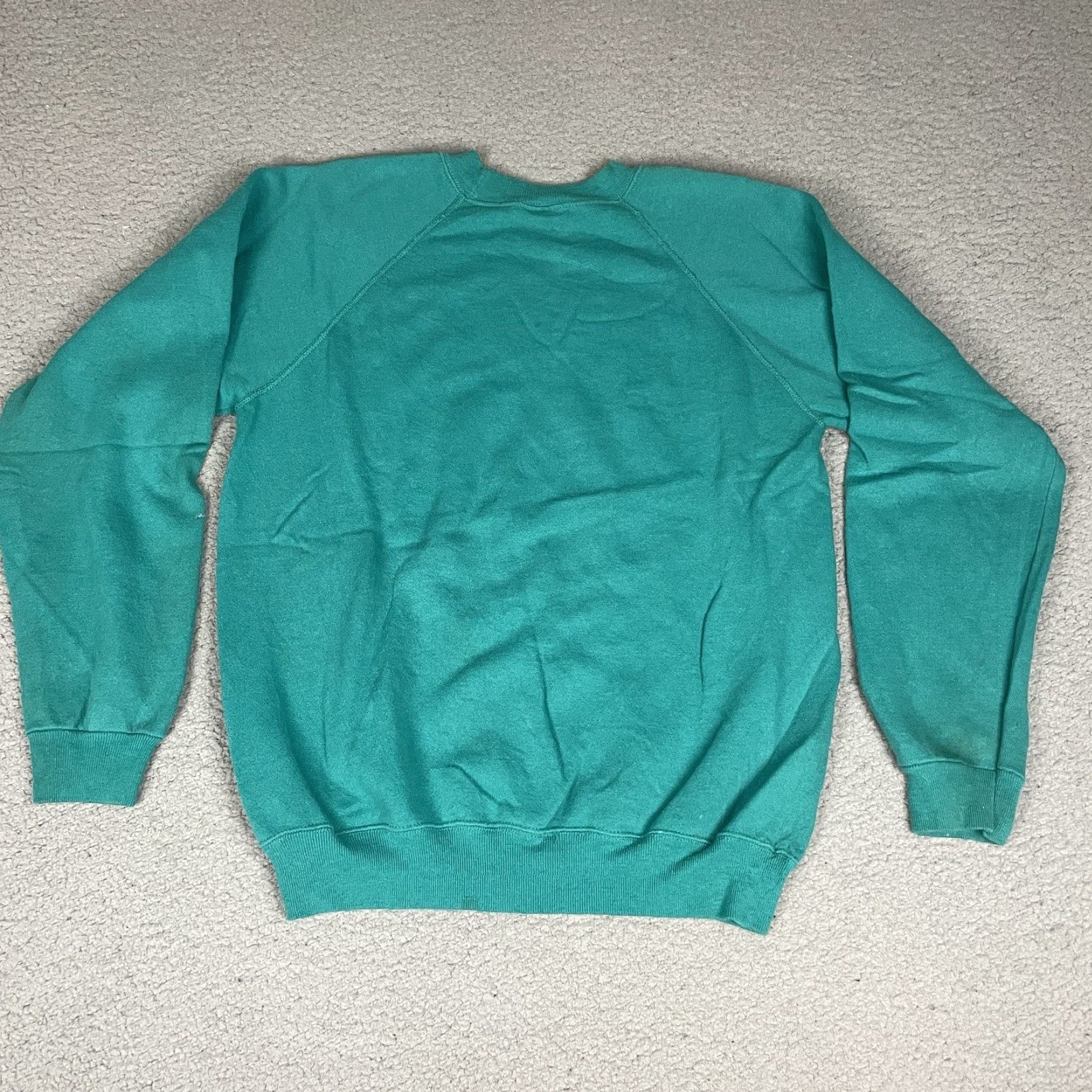 Hanes VINTAGE Hanes Sweatshirt Adult L Crew Neck Green Distressed Logo Graphic 80s 90s Retro Vintage Mens Size US L / EU 52-54 / 3 - 5 Thumbnail