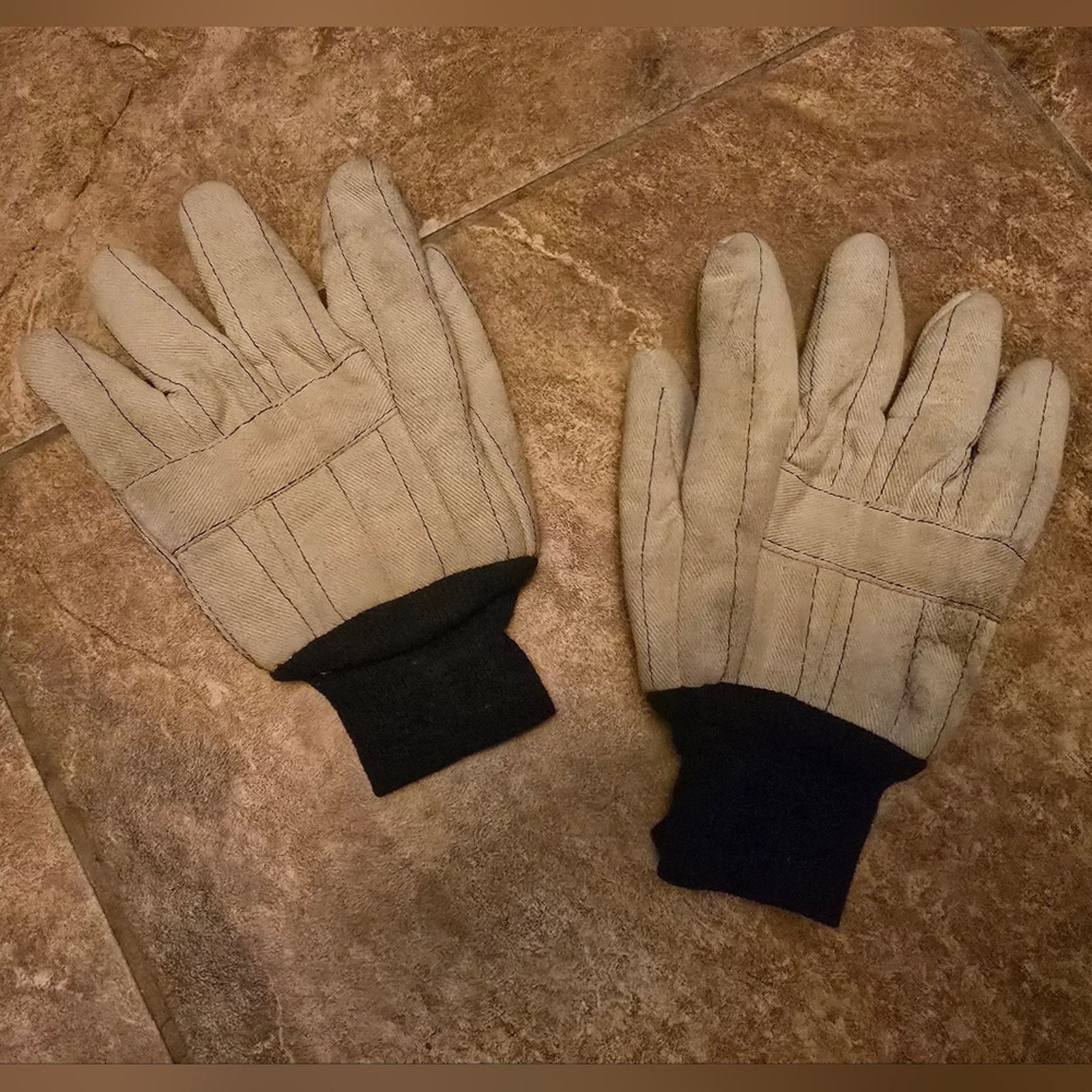 Other White Navy Stitched Work XL Glove Size ONE SIZE - 1 Thumbnail