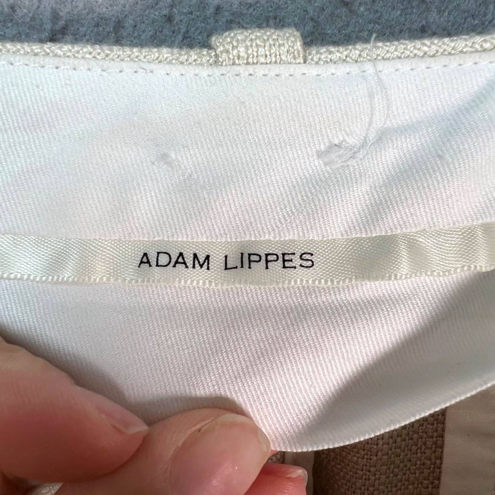 Adam Lippes Adam Lippes Womens Pants Beige High-Waisted Wide-Leg Adult 0 Inseam 28 in USA Made Dress Pants Mens Womens Girls Boys Size 25" / US 0 / IT 36 - 4 Thumbnail