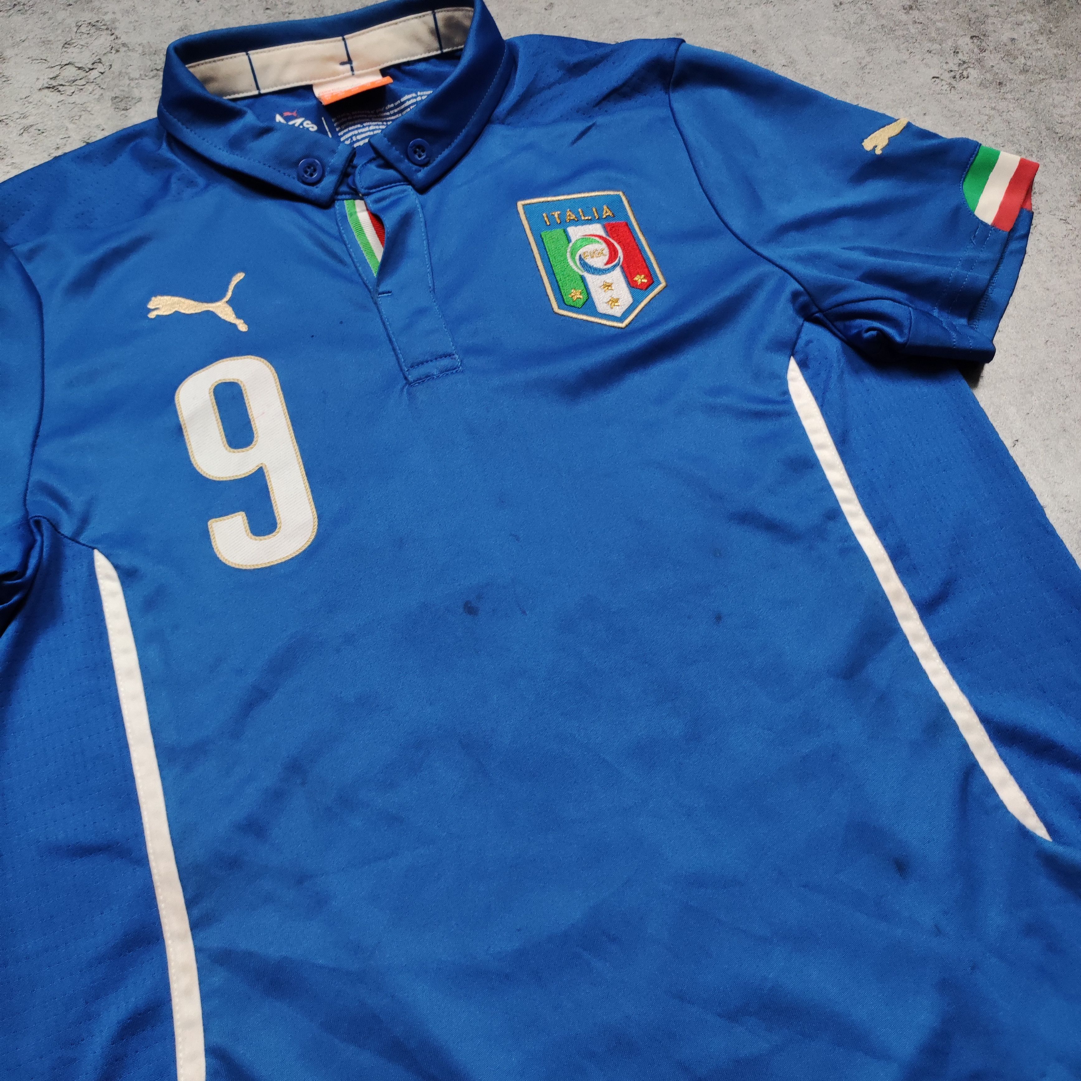 Puma Vintage 2014 World Cap Italy National #9 Balotelli Jersey Size US XXS / EU 40 - 5 Thumbnail