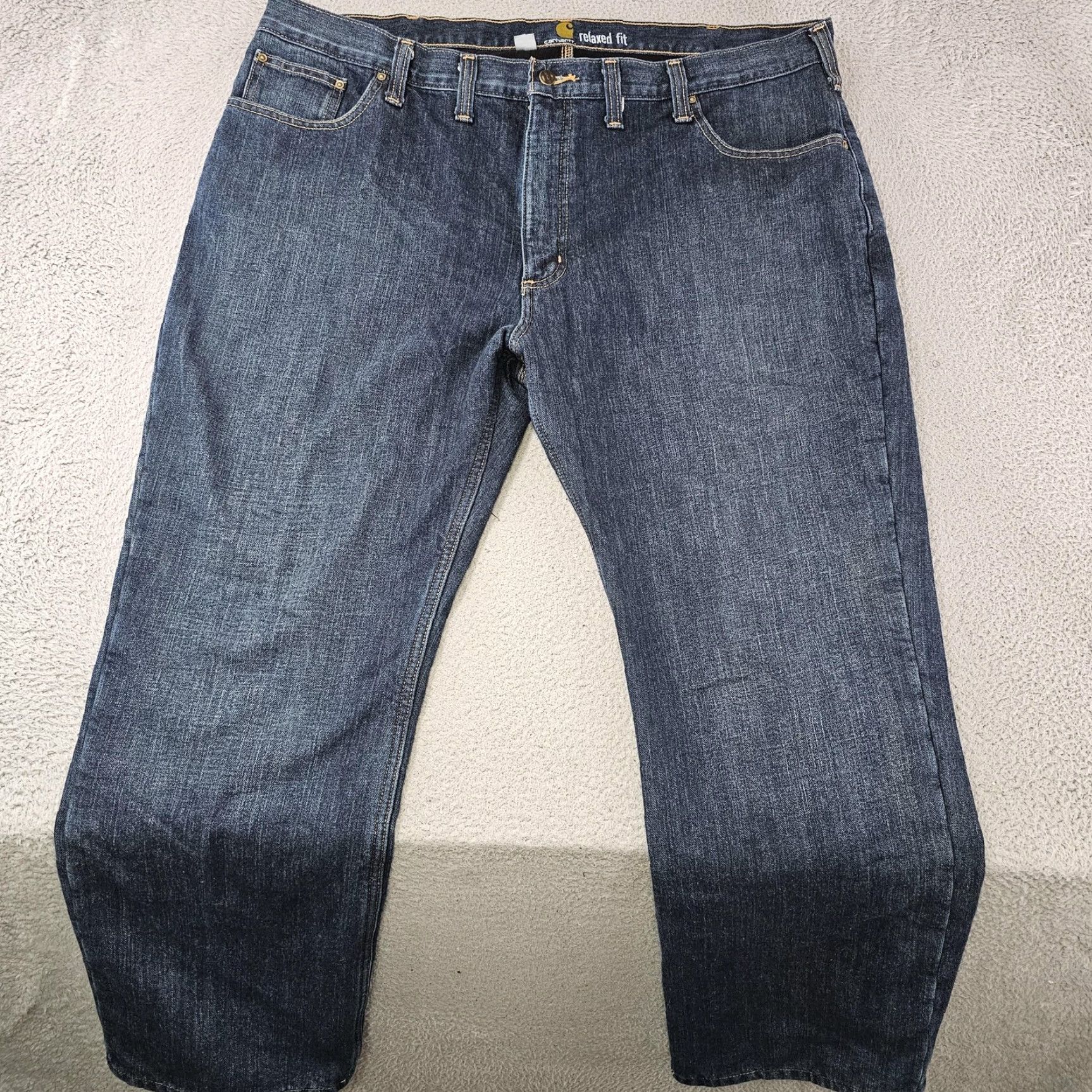 Carhartt Carhartt Jeans Mens 44x30 Blue Relaxed Fit Fleece Lined Warm Denim Workwear Jeans Mens Blue Size US 44 / EU 60 - 2 Thumbnail