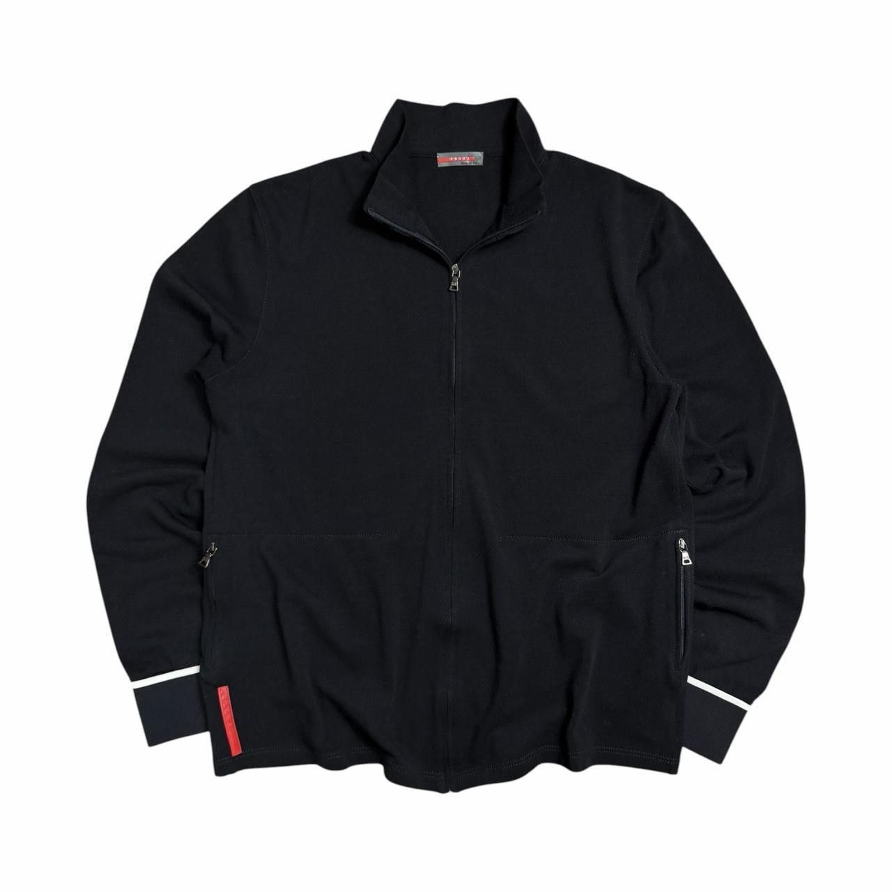 Prada × Vintage Prada Sport Knit Zip Up Jacket | Grailed