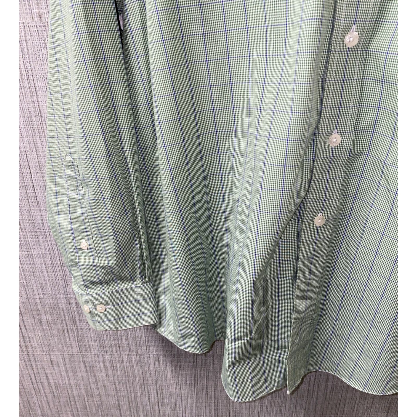 Brooks Brothers Brooks Brothers Shirt Mens Green Check Long Sleeve Button-Up Non-Iron XL Size US XL / EU 56 / 4 - 4 Thumbnail
