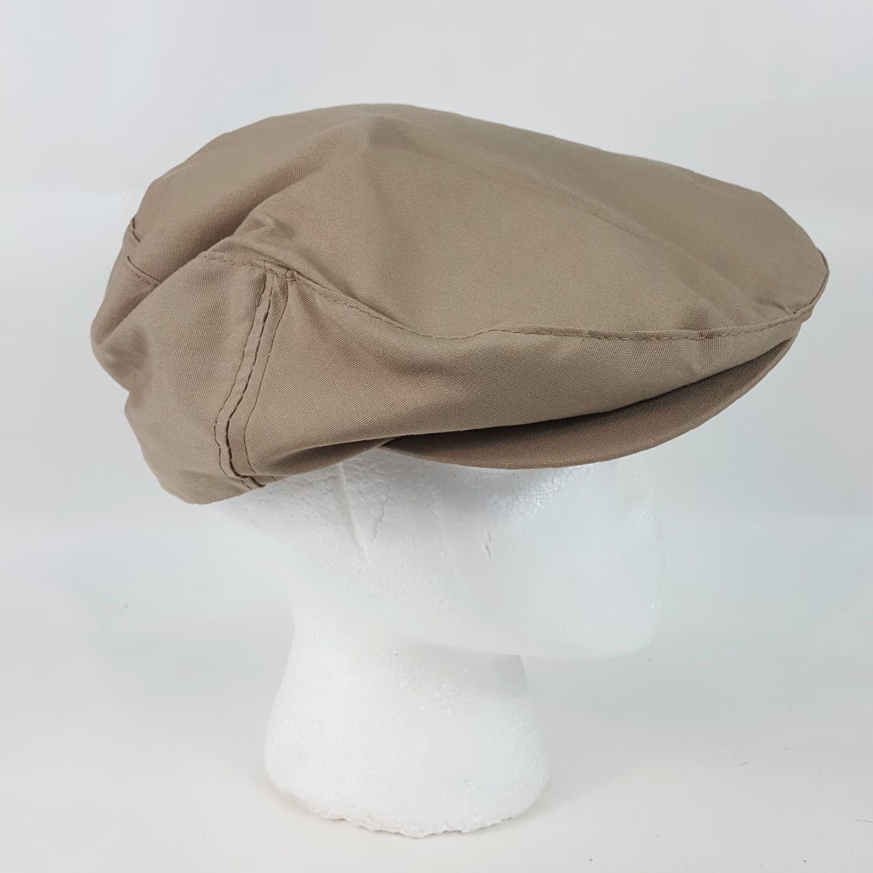 Vintage VINTAGE Beige Cabbie Golf Hat Snapback Adjustable Newsboy Gatsby Preppy Cap Mens One Size Newsboy Cap Beige Golf Hat Size ONE SIZE - 2 Thumbnail