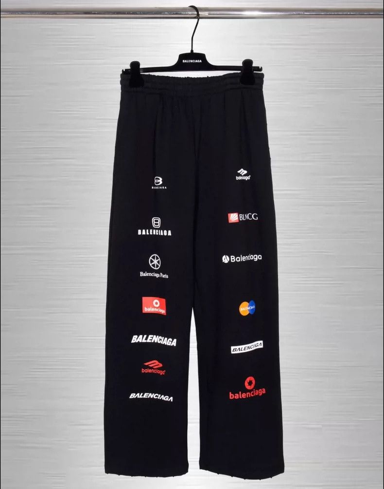Balenciaga Balenciaga size XS Racing elements full logo black pants Size US 26 / EU 42 - 6 Thumbnail
