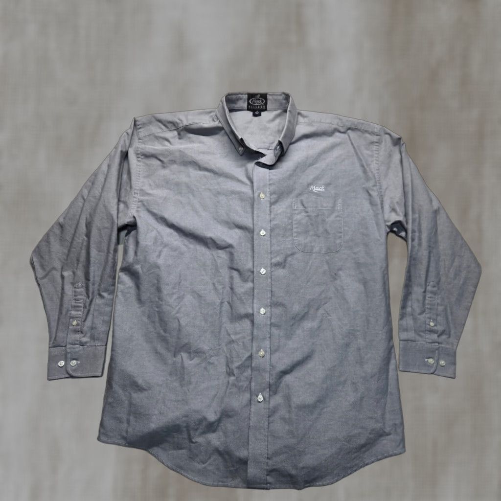 Cutter & Buck Cutter & Buck Shirt Button-Up Gray XL Mens Embroidered Logo Collared Long Sleeve Cotton Blend Vintage No Size US XL / EU 56 / 4 - 1 Thumbnail
