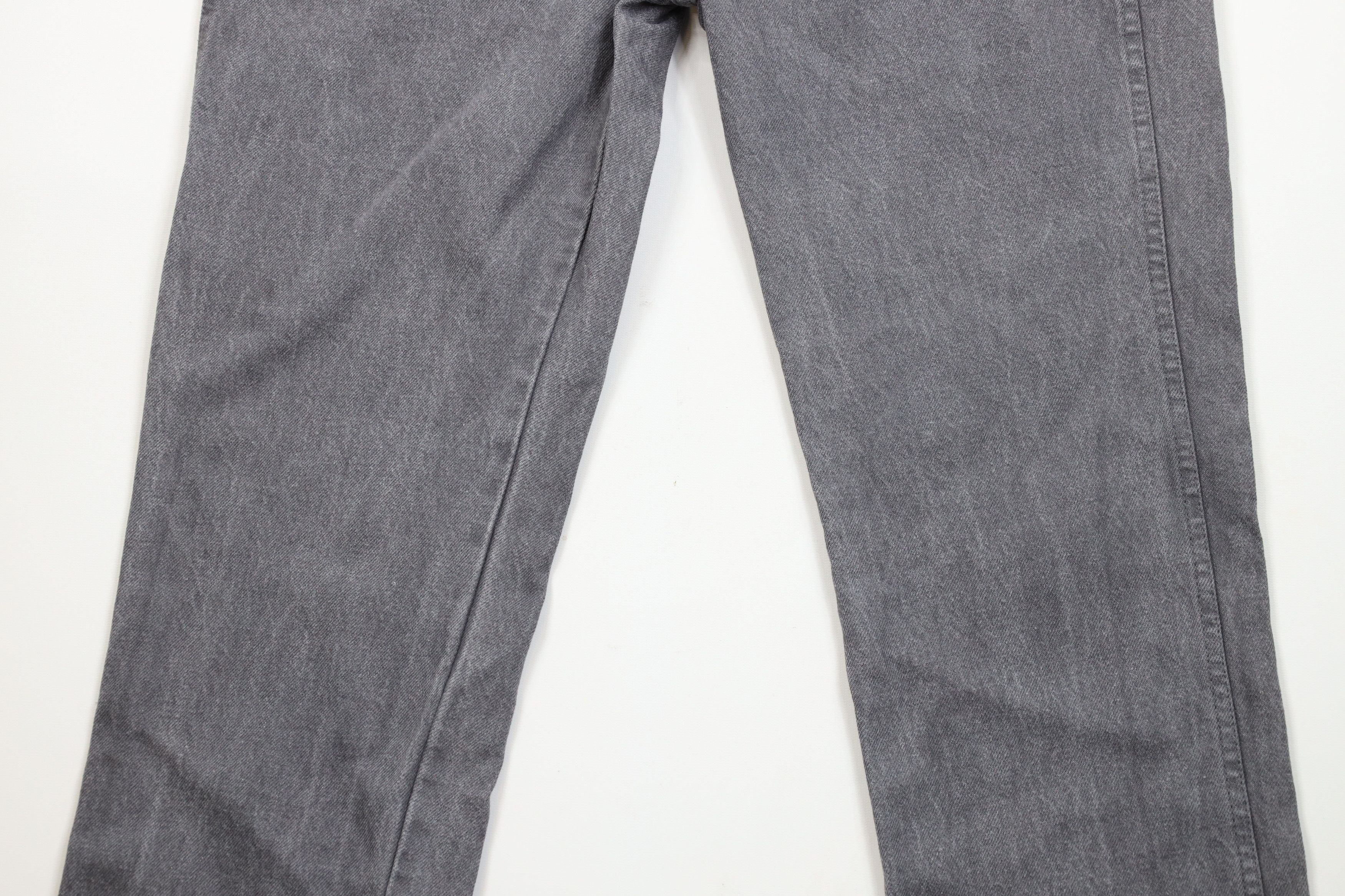 Lands' End × Vintage Vintage 90s Lands End Rigger Denim Jeans Gray Cotton USA Size US 36 / EU 52 - 3 Thumbnail