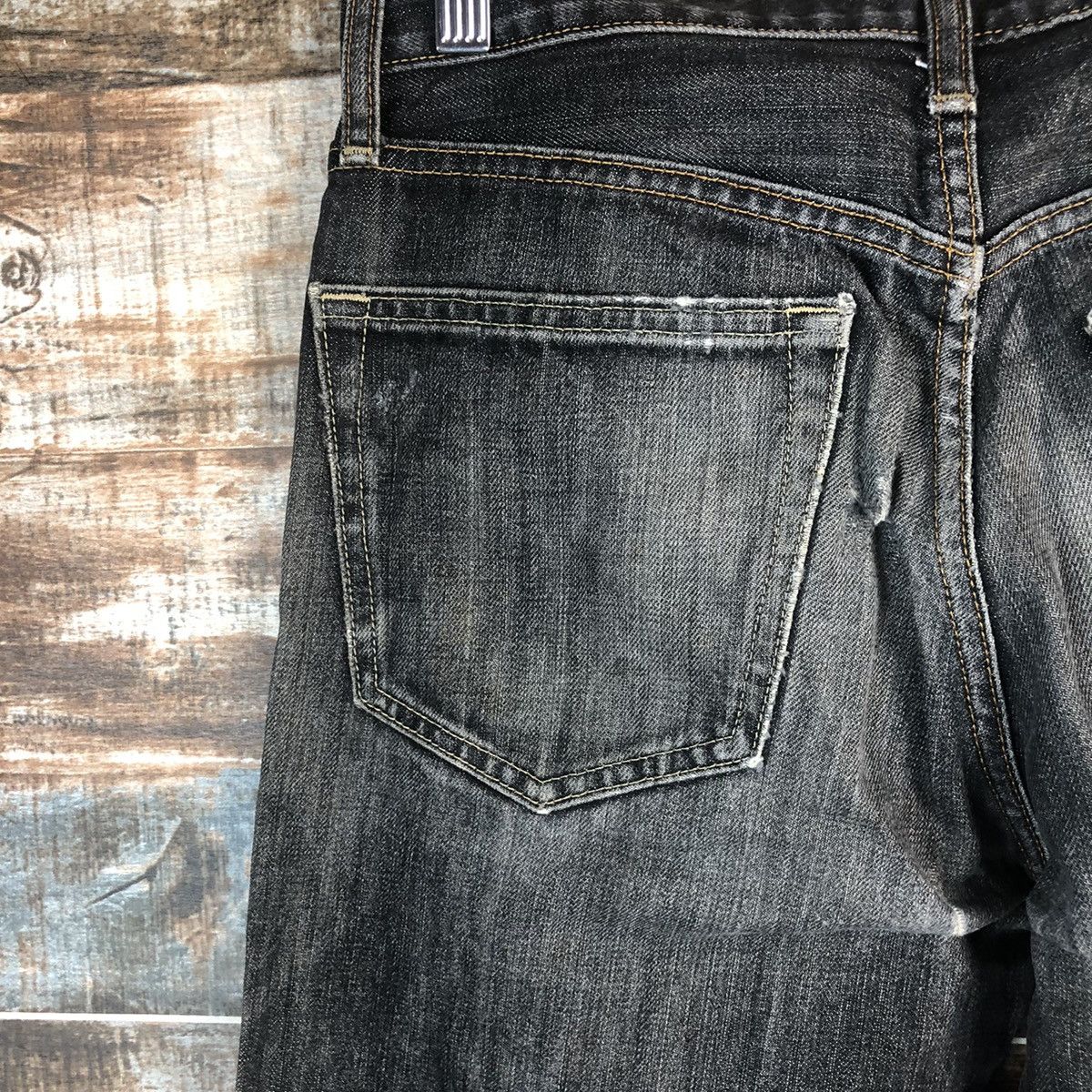 Japanese Brand DL Uniqlo Black Denim Pants #C272 Size US 29 - 15 Thumbnail
