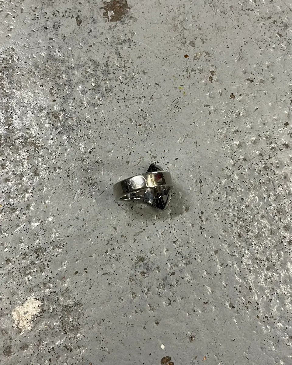 Just Cavalli 2000s Cavalli Ornamental Crest Silver Ring Size ONE SIZE - 5 Thumbnail