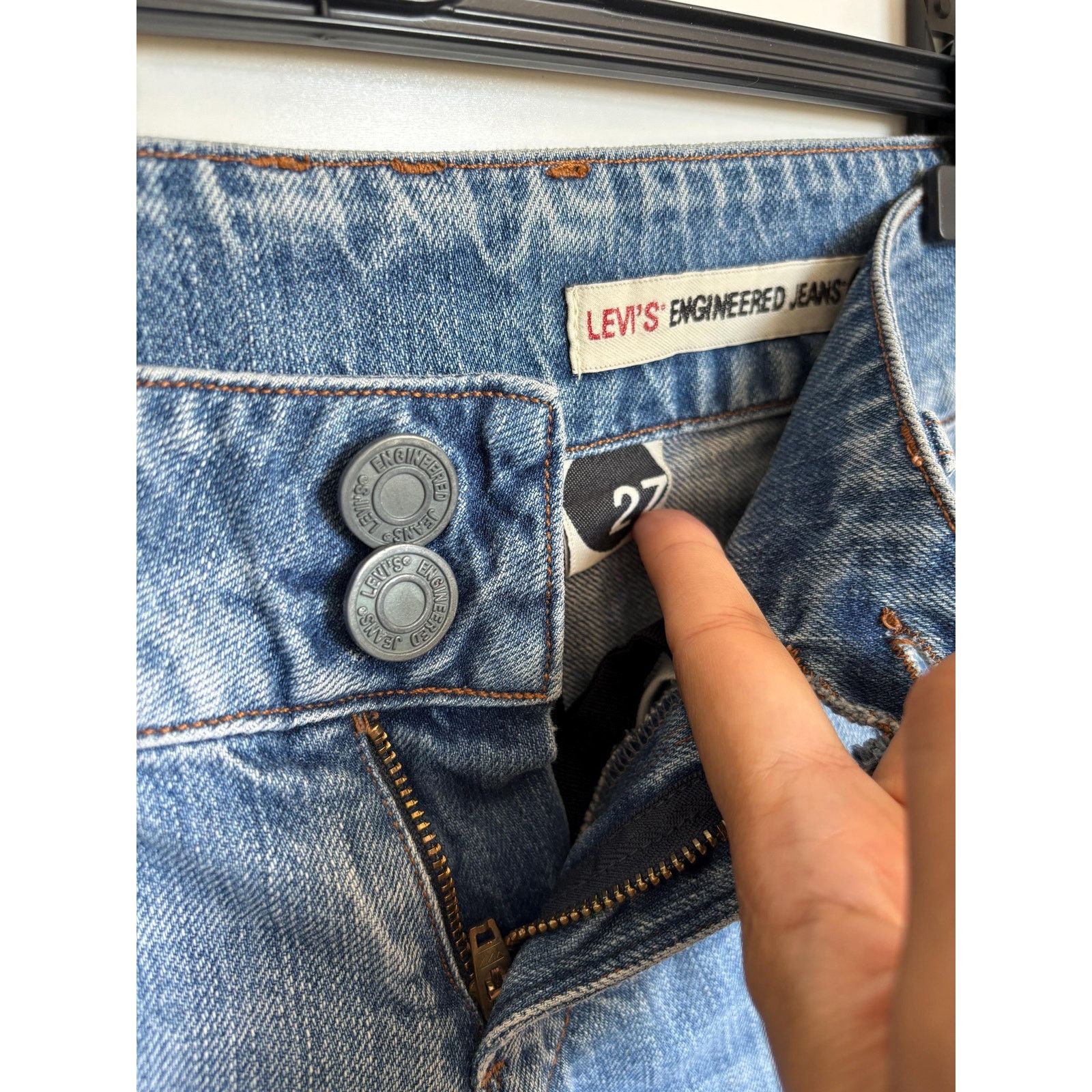 Levi's Levi's Engineered Jeans W27 Y2K Twisted Stretch Denim Shorts Size US 27 - 4 Thumbnail