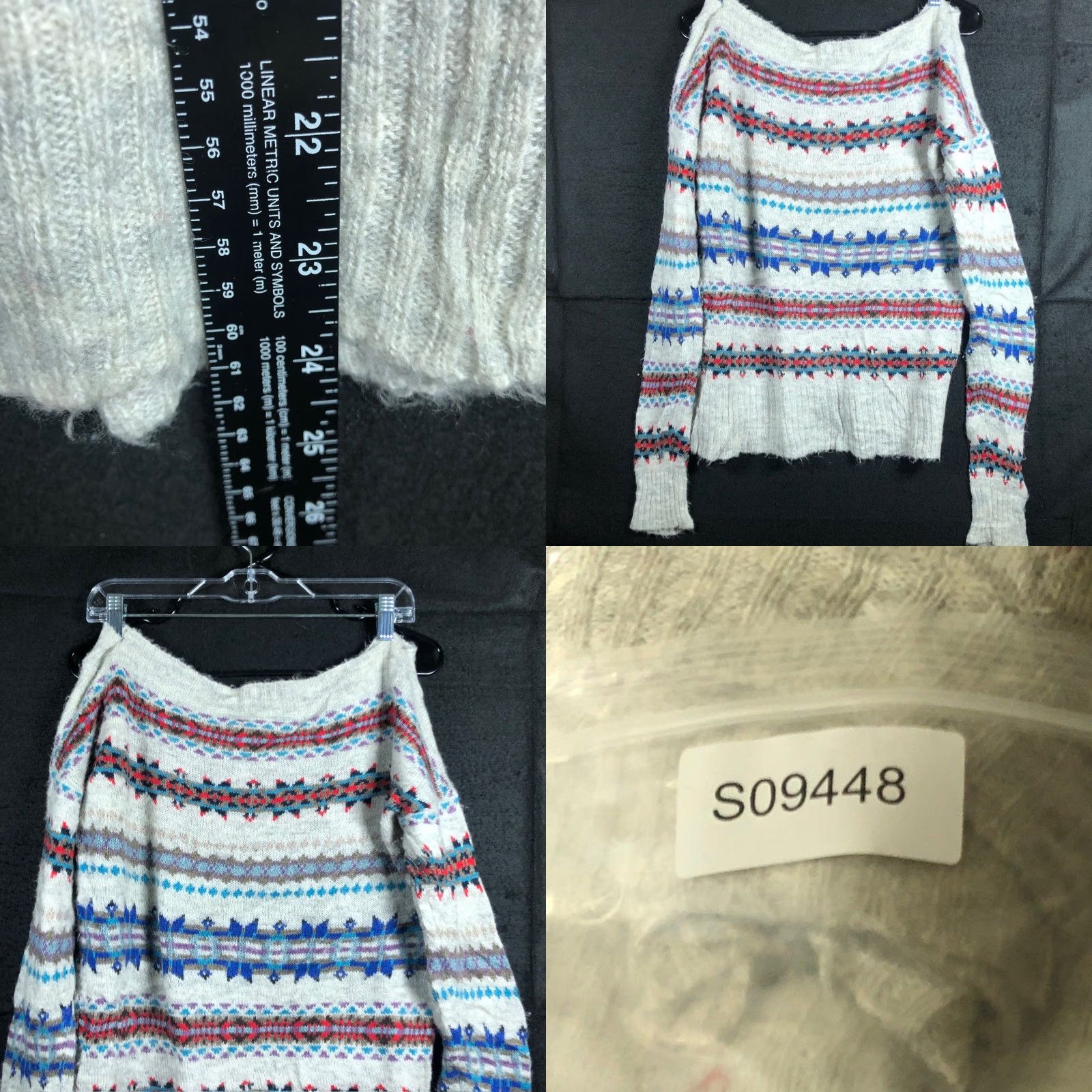 American Eagle Outfitters VINTAGE American Eagle Womens Sweater Mult striped Boat Neck Knit Wool Blend M Size M / US 6-8 / IT 42-44 - 8 Thumbnail