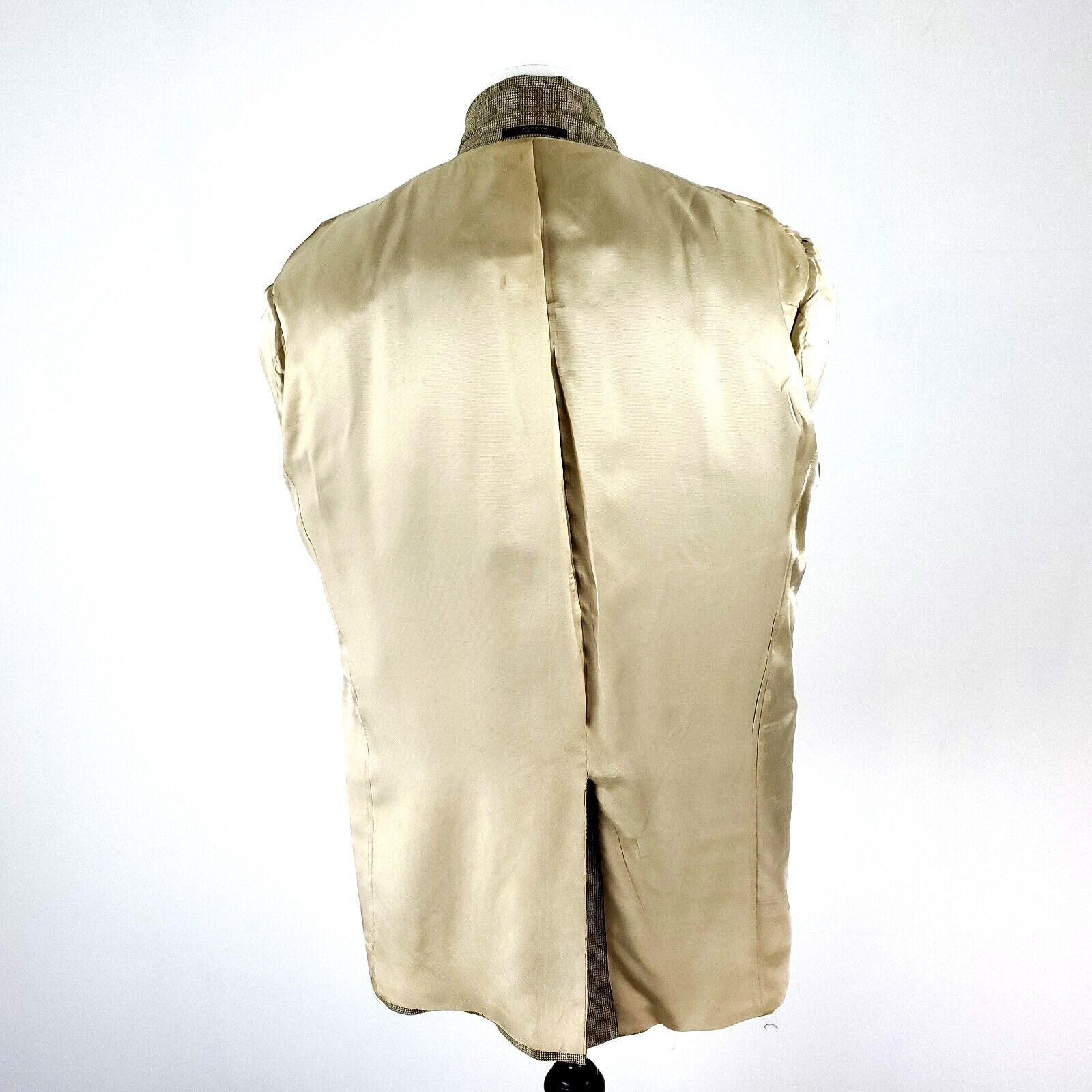 Hart Schaffner Marx Hart Schaffner Marx Wool 2 Button Sport Coat 42R Tan Check B Size 42R - 10 Thumbnail