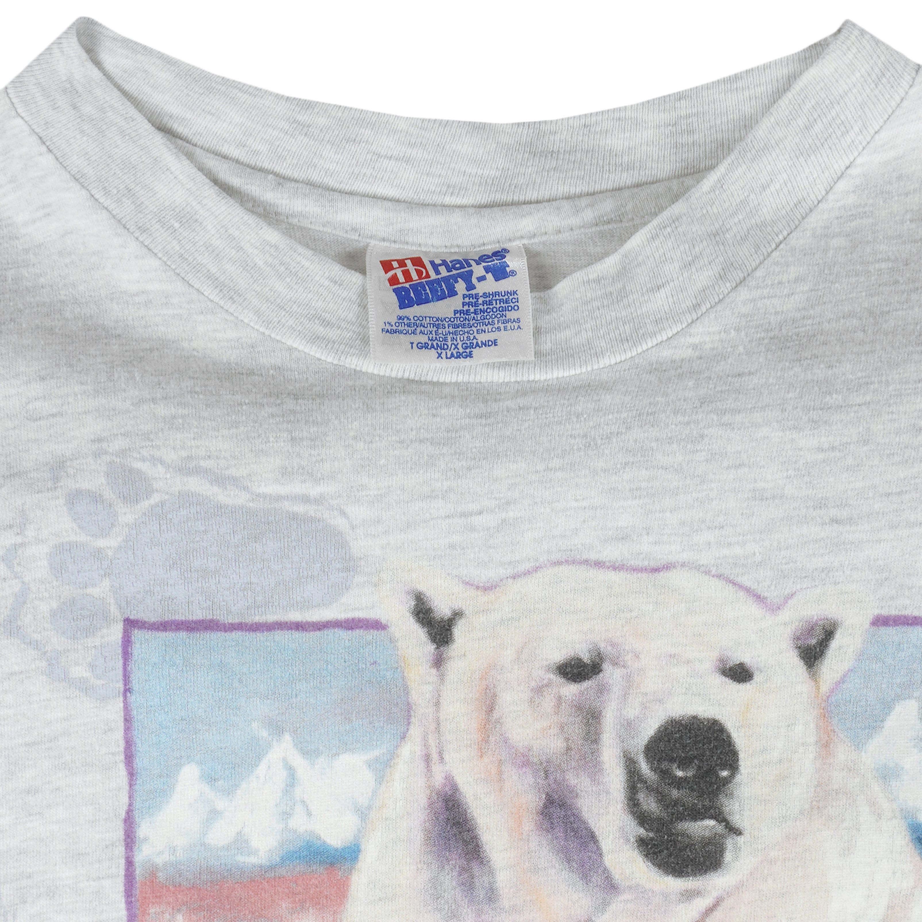 Hanes Vintage - Polar Bear AOP T-Shirt 1993 Size US XL / EU 56 / 4 - 4 Thumbnail