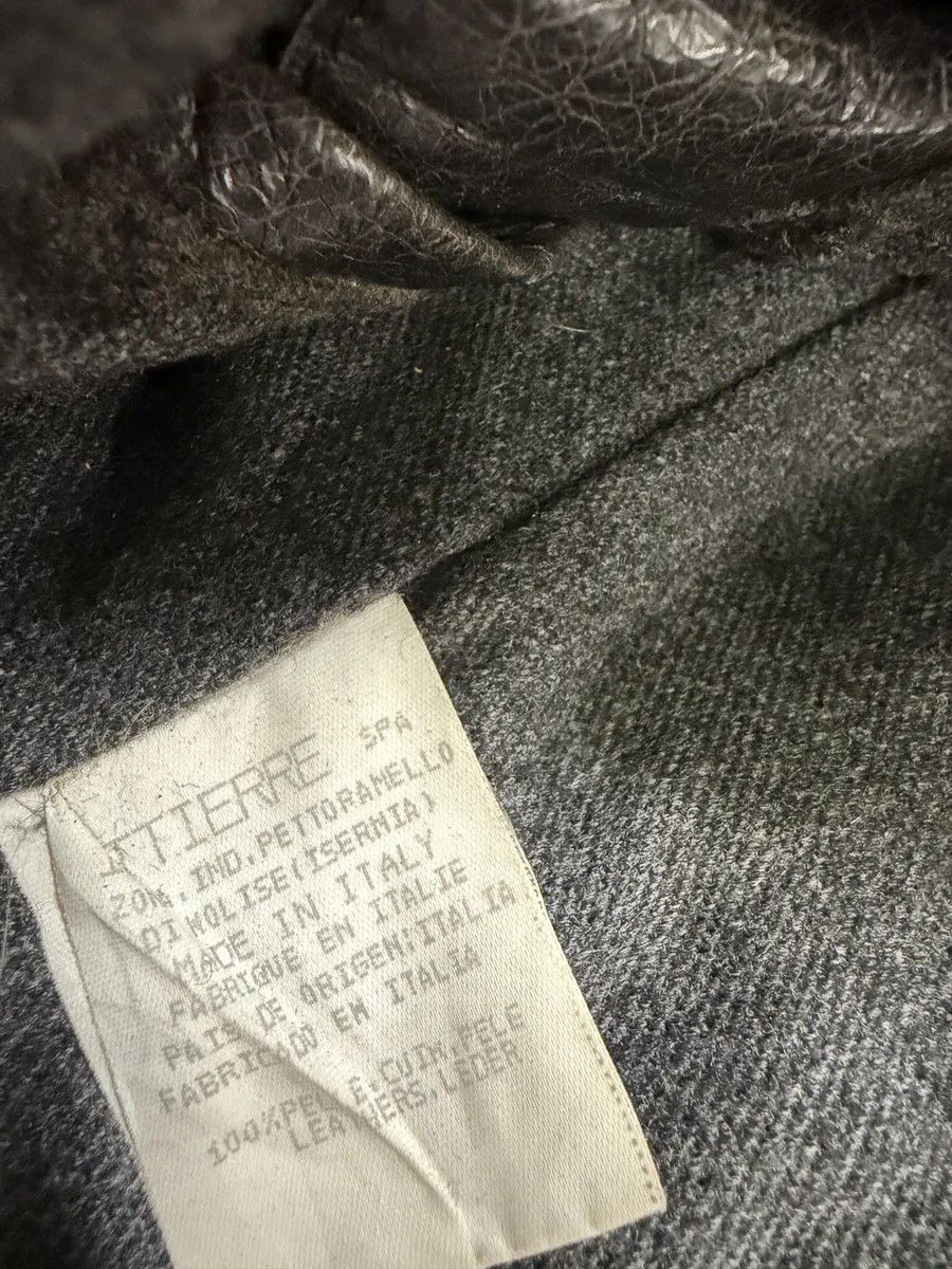 Dolce & Gabbana 2000s Dolce & Gabbana Peacoat Officer Brut Black Leather Jacket Size US M / EU 48-50 / 2 - 8 Thumbnail