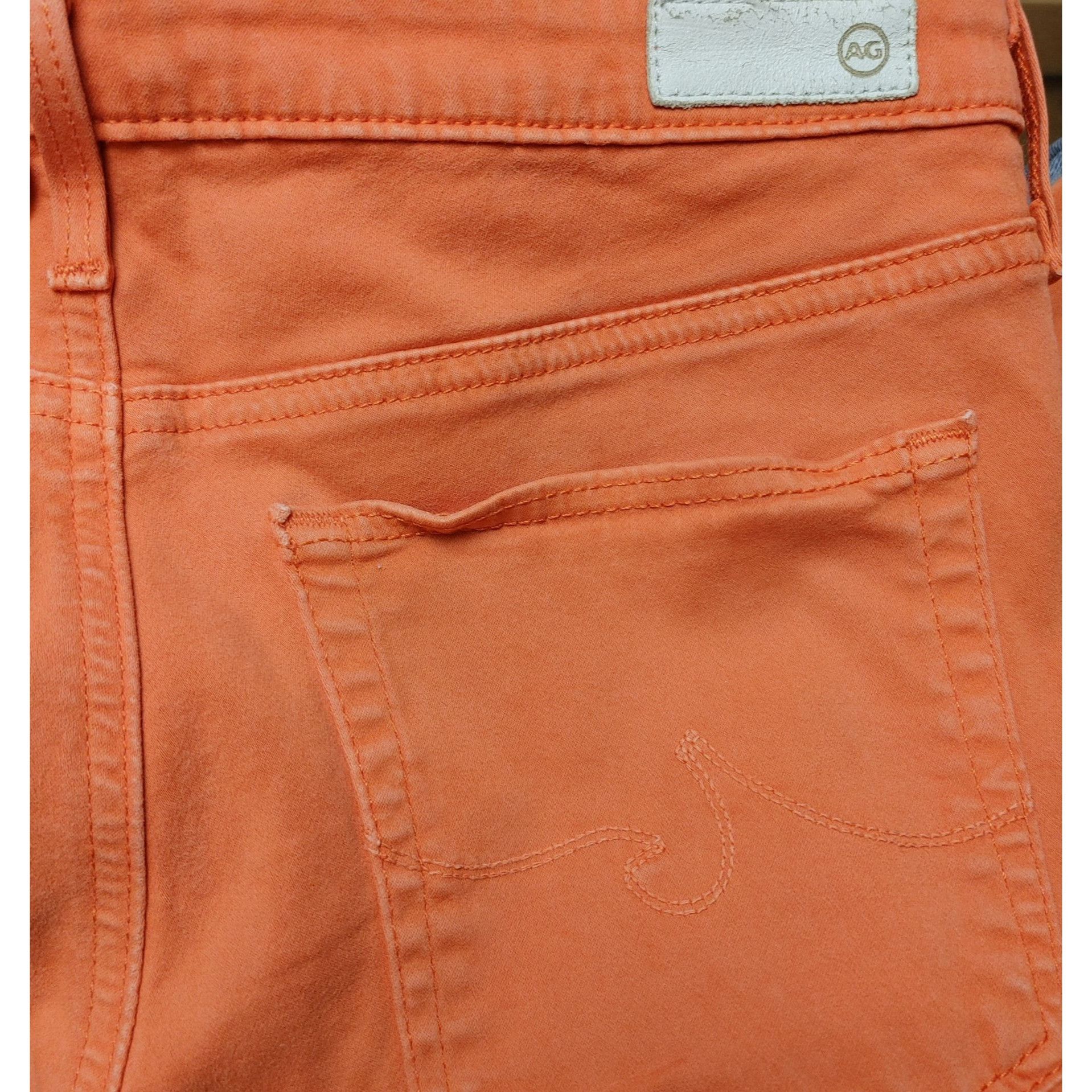 Other AG | Adriano Goldschmied Women's Orange Denim Mid Rise Skinn Size 27" / US 4 / IT 40 - 2 Thumbnail