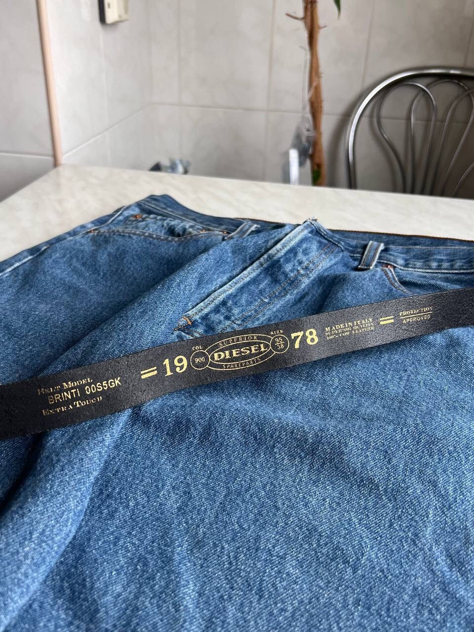 Diesel Vintage 00s Diesel Avantgarde logo leather Belt 95 cm buckle Size ONE SIZE - 6 Thumbnail