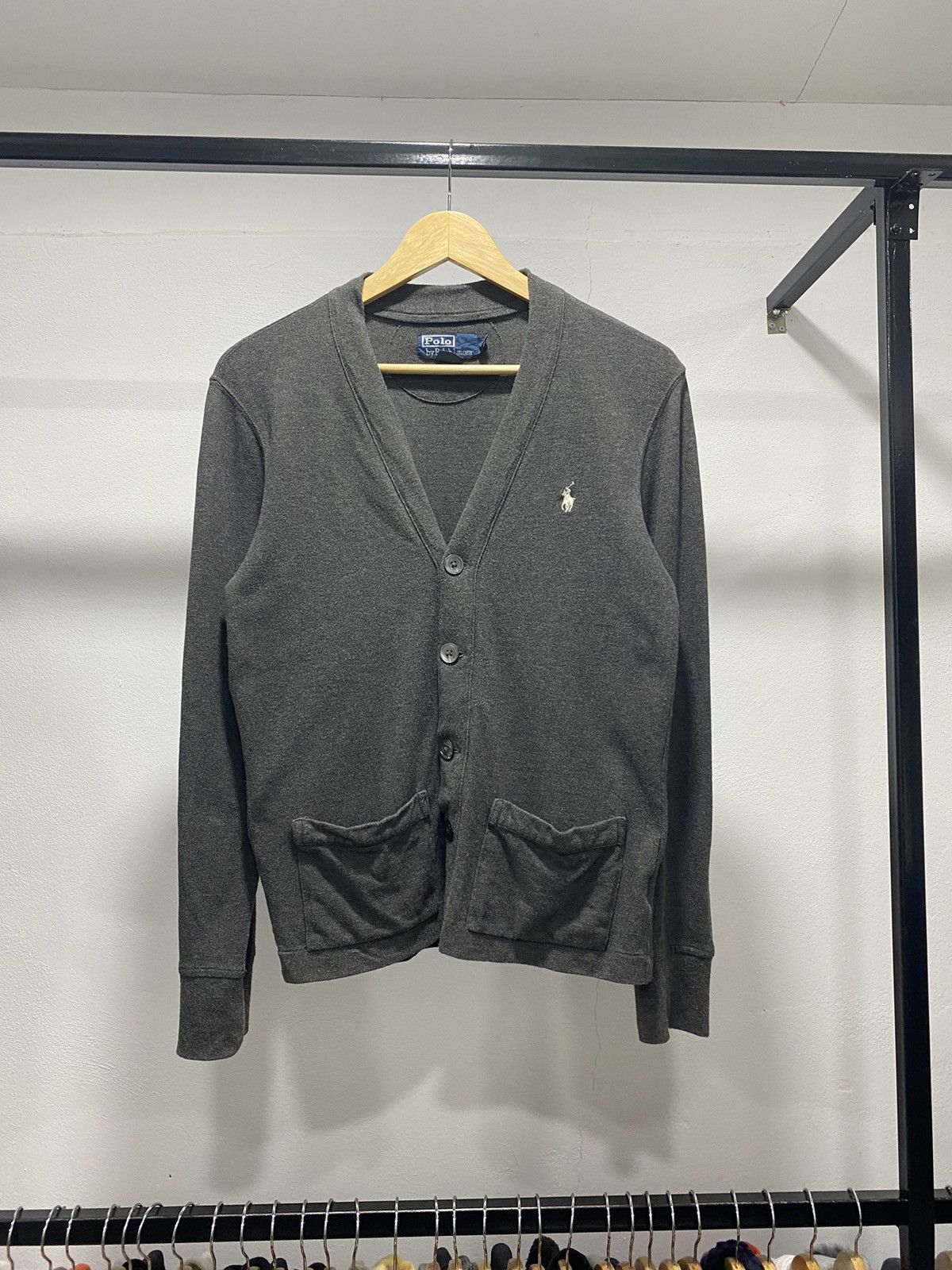 Polo Ralph Lauren × Vintage Rare☠️ Polo RL Small Pony Cardigan 90s Knit Designer Size US S / EU 44-46 / 1 - 2 Thumbnail