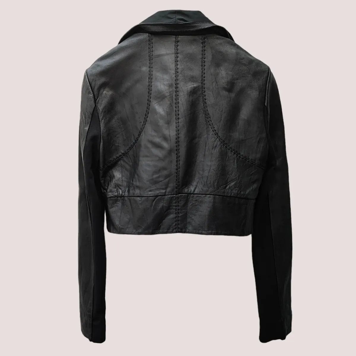 Bcbgmaxazria BCBG Max Azria Cropped Leather Jacket –FASHIONELLA Size S / US 4 / IT 40 - 6 Thumbnail