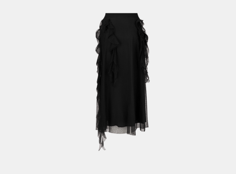 Dior o1w1db11225 424J21 Skirt with Ruffles in Black Size 27" / US 4 / IT 40 - 2 Thumbnail