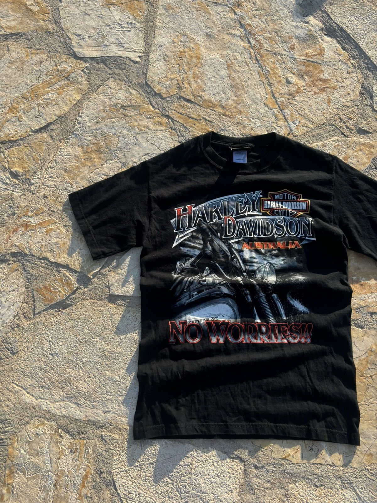 Harley Davidson × Vintage 2000s Vintage T Shirt Tee Moto Harley Davidson Y2K Graphic Size US S / EU 44-46 / 1 - 4 Thumbnail