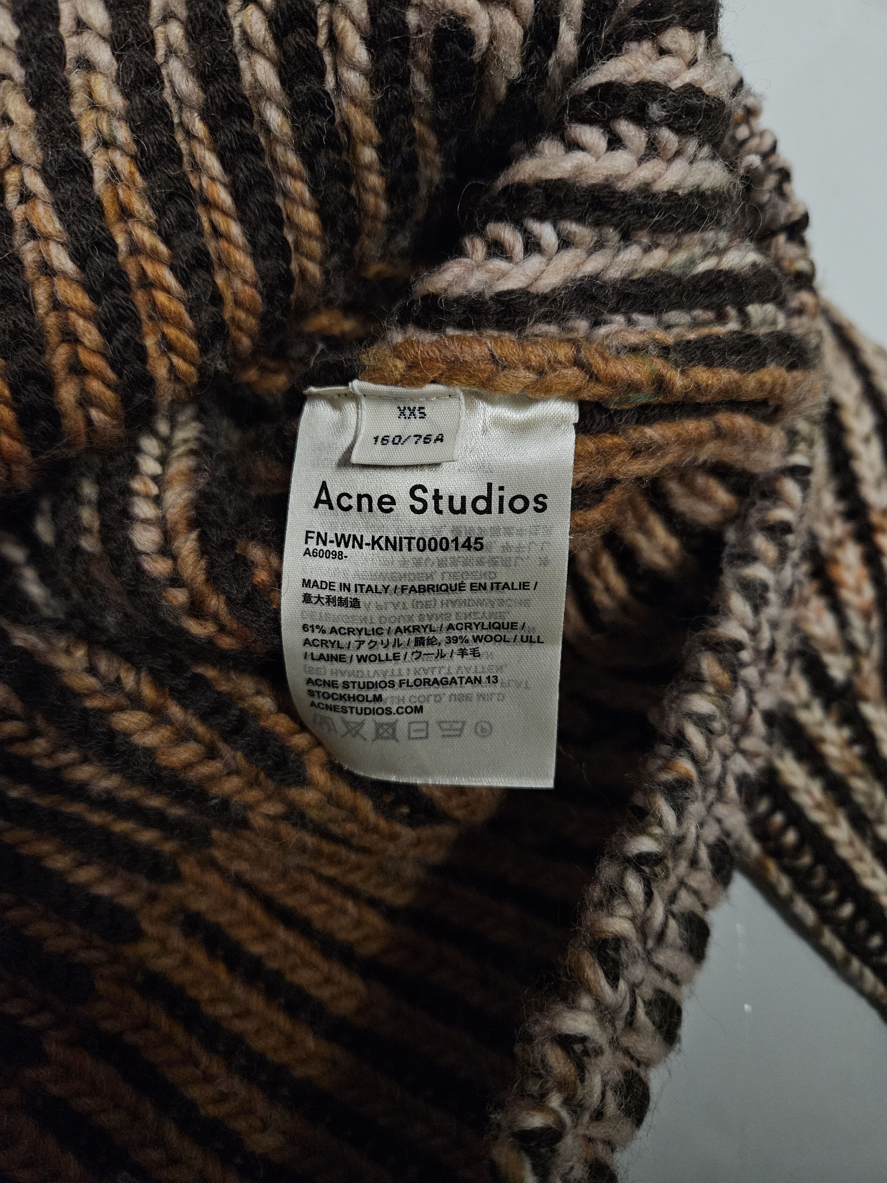 Acne Studios Acne studios cropped gradient striped knit fn-wn-knit000145 Size XXS / US 00 / IT 34 - 12 Thumbnail