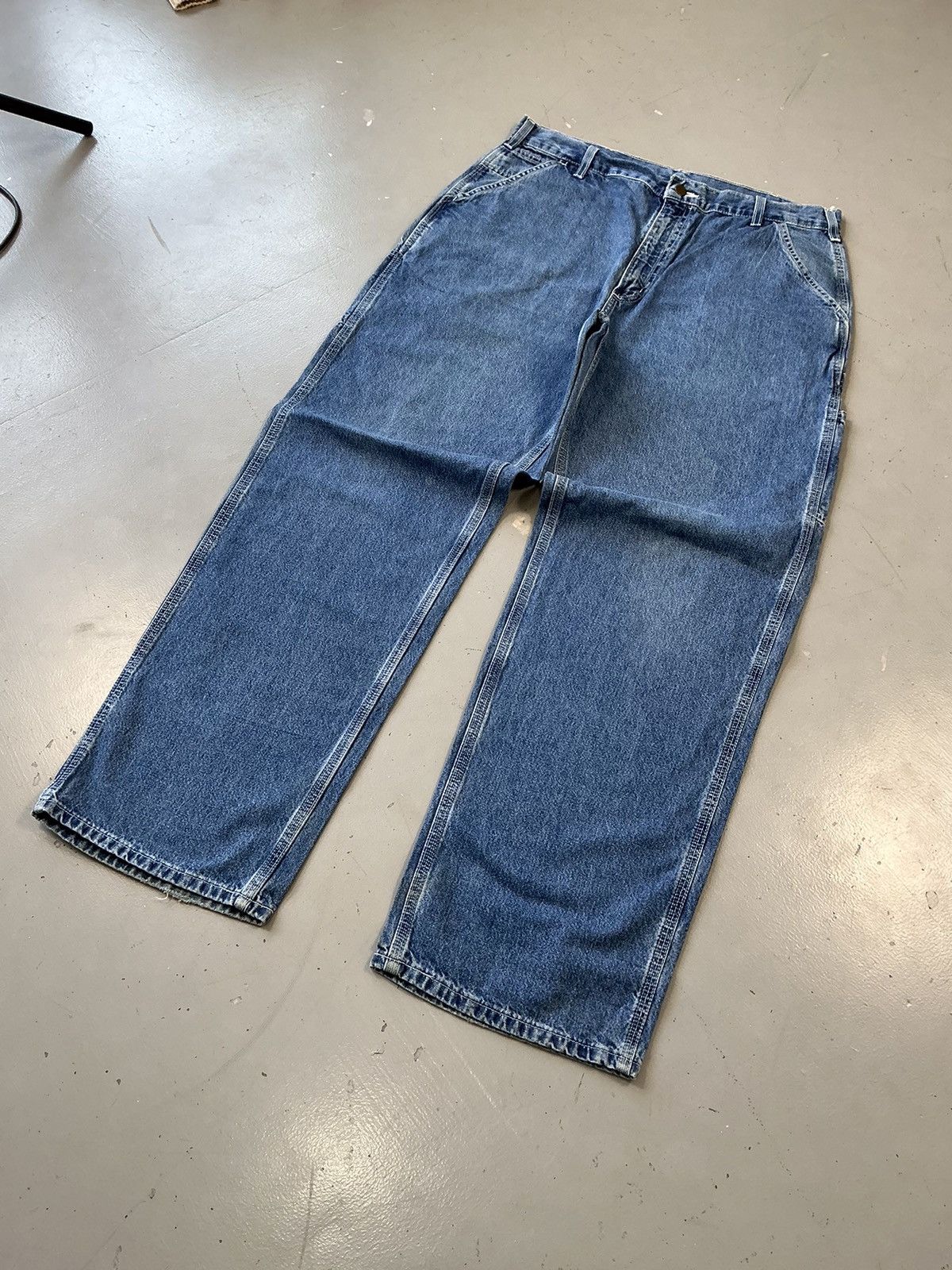 Carhartt × Vintage Vintage Carhartt B13 DST carpenter denim Size US 36 / EU 52 - 2 Thumbnail