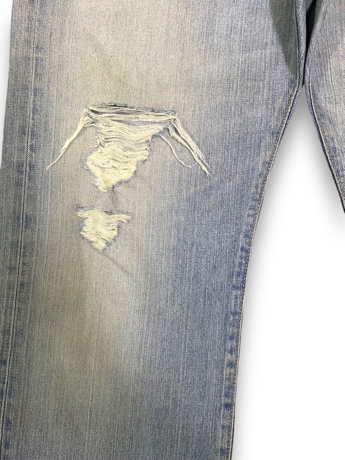 Edwin Vintage Edwin 505X Selvedge Mud Wash Baggy Distressed Jeans Size US 33 - 12 Thumbnail