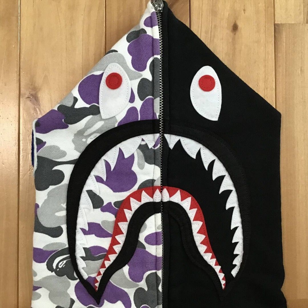 Bape Wiz Khalifa × BAPE camo Shark Full Zip Hoodie a bathing ape Size US M / EU 48-50 / 2 - 5 Thumbnail