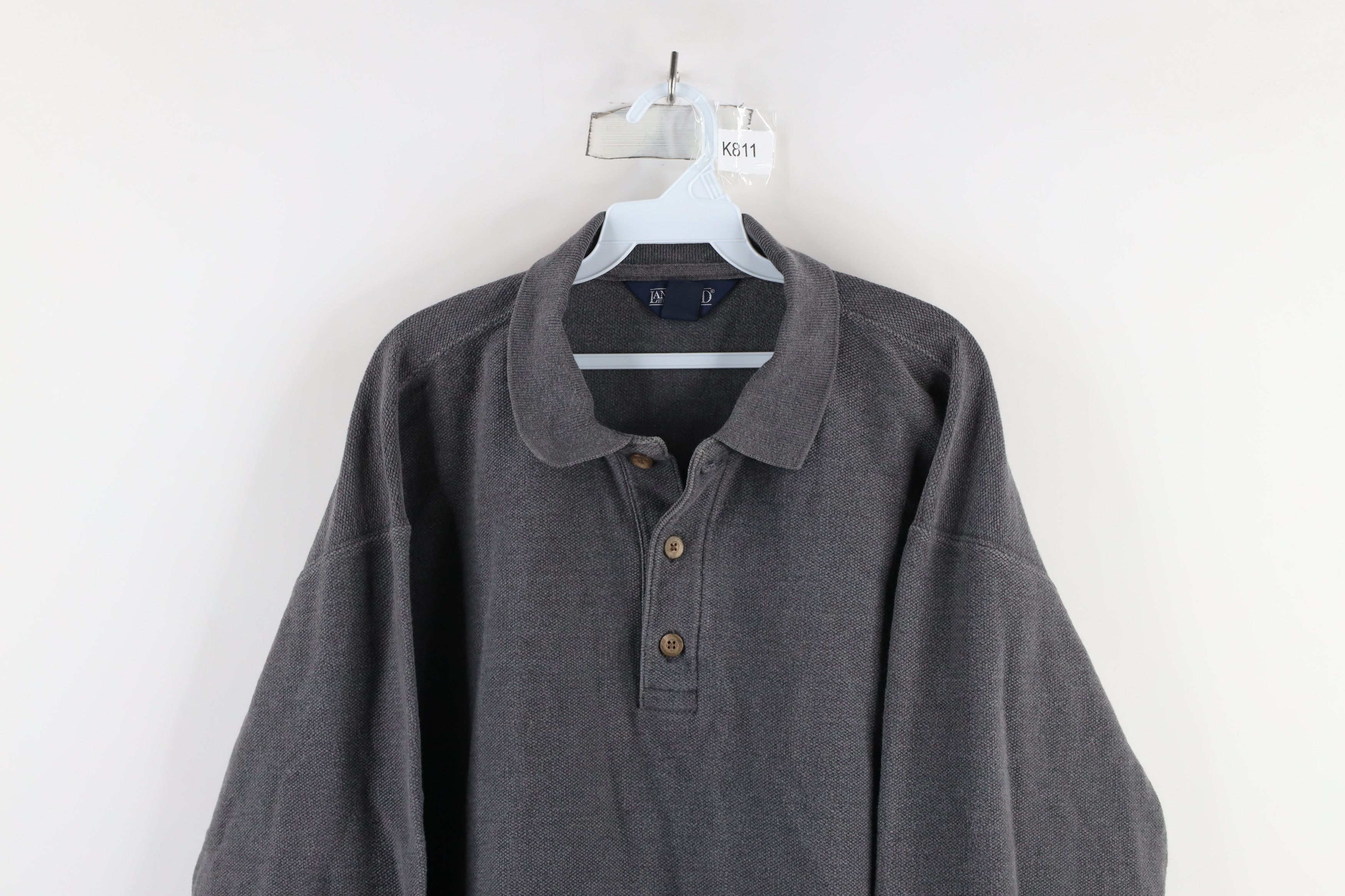 Lands' End × Vintage Vintage 90s Lands End Heavyweight Pullover Polo Shirt USA Size US XXL / EU 58 / 5 - 2 Thumbnail