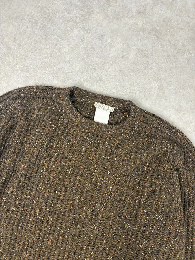 Gucci 1990s Gucci Brown Italian Wool Premium Sweater Size US L / EU 52-54 / 3 - 4 Thumbnail