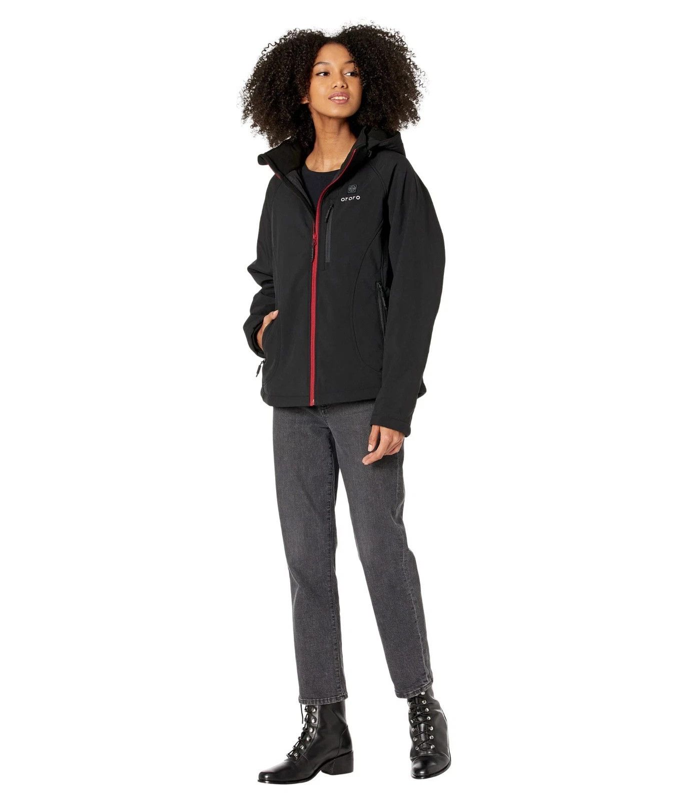 Other ORORO Classic Heated Jacket (Black with Red Zipper) Size S / US 4 / IT 40 - 4 Thumbnail