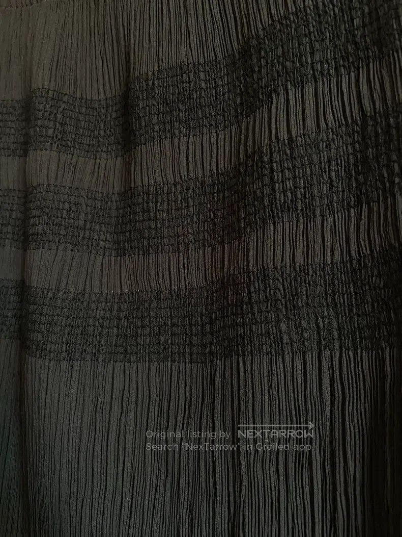 Issey Miyake Issey Miyake size:1 Pleated Black and Gray Toothpick Patte Size 22" - 5 Thumbnail