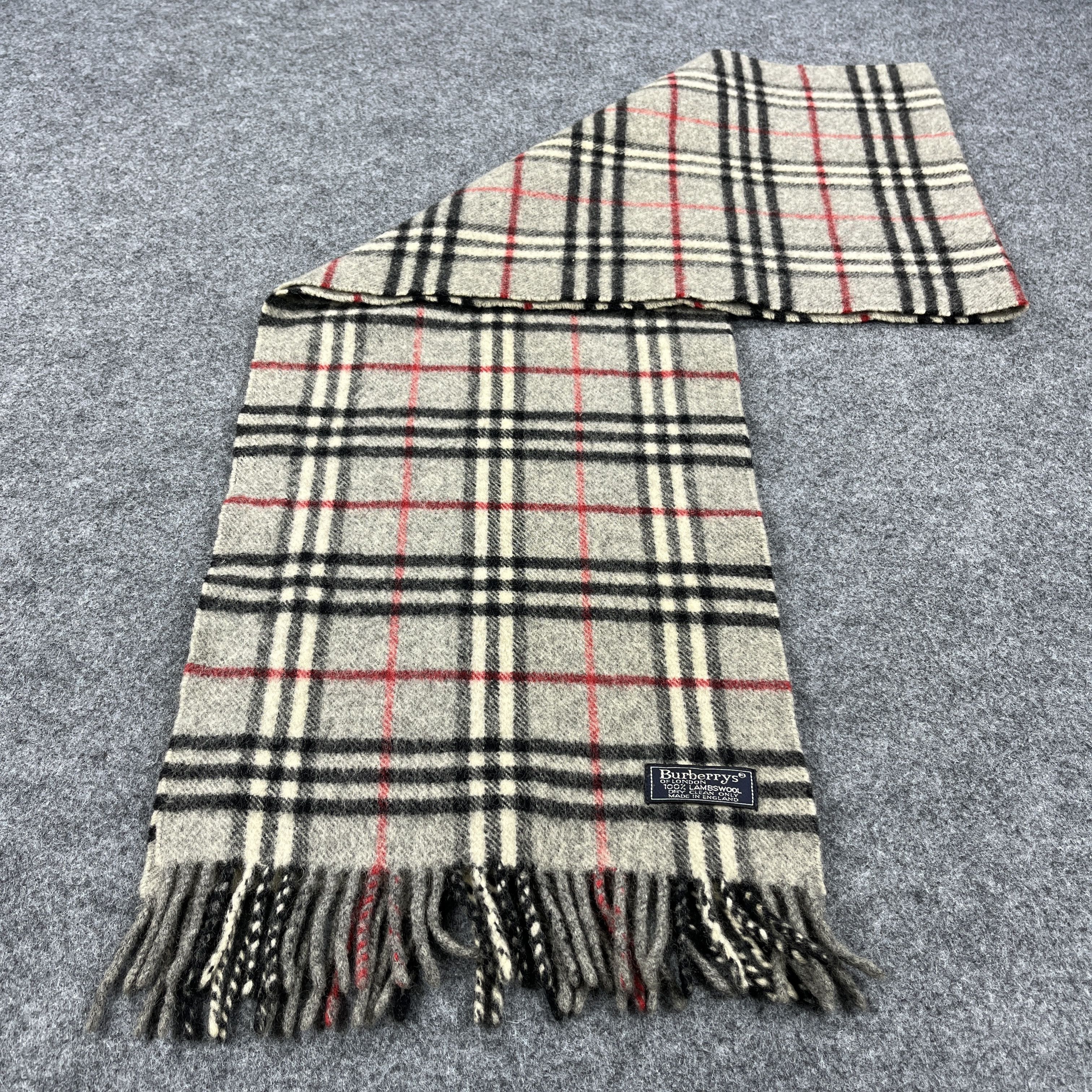 Burberry × Vintage Vintage Burberry Scarf / Muffler / Neckwear T1144 Size ONE SIZE - 3 Thumbnail