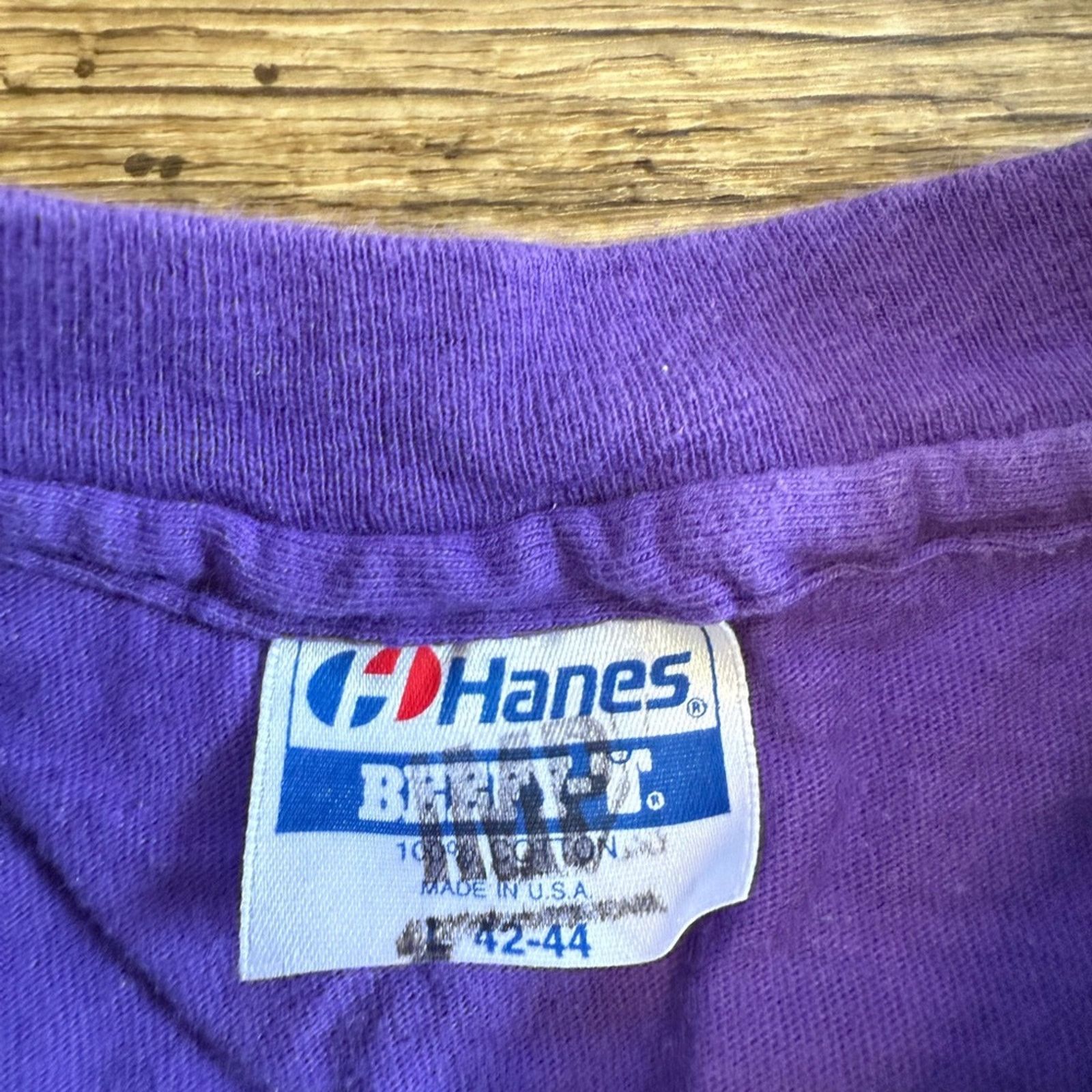 Hanes Vintage 90s Florida Gators Purple Graphic Tee Shirt Size L / US 10 / IT 46 - 5 Thumbnail