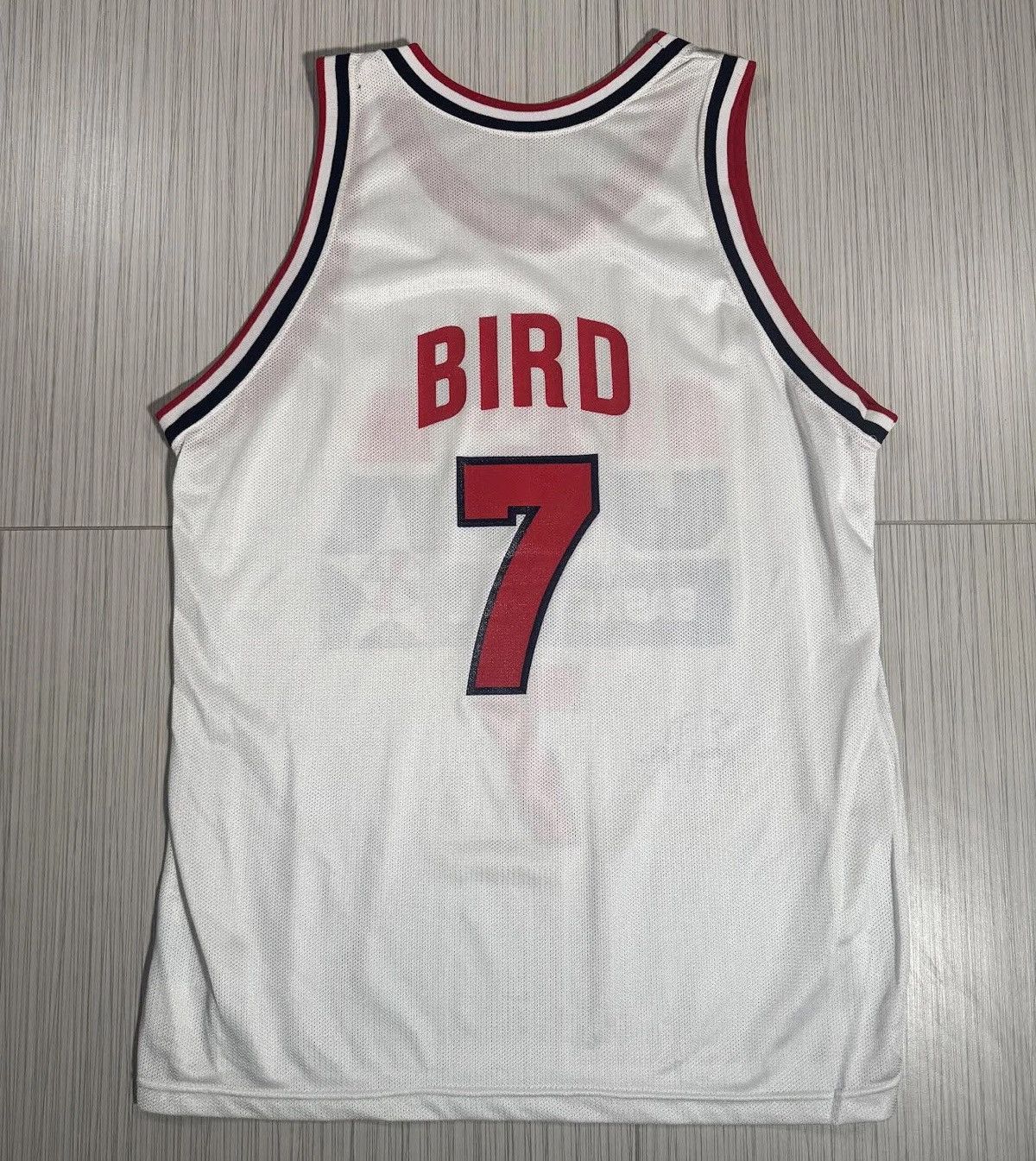 Champion Vintage Champion Larry Bird Dream Team Jersey Autographed Size US XL / EU 56 / 4 - 4 Thumbnail