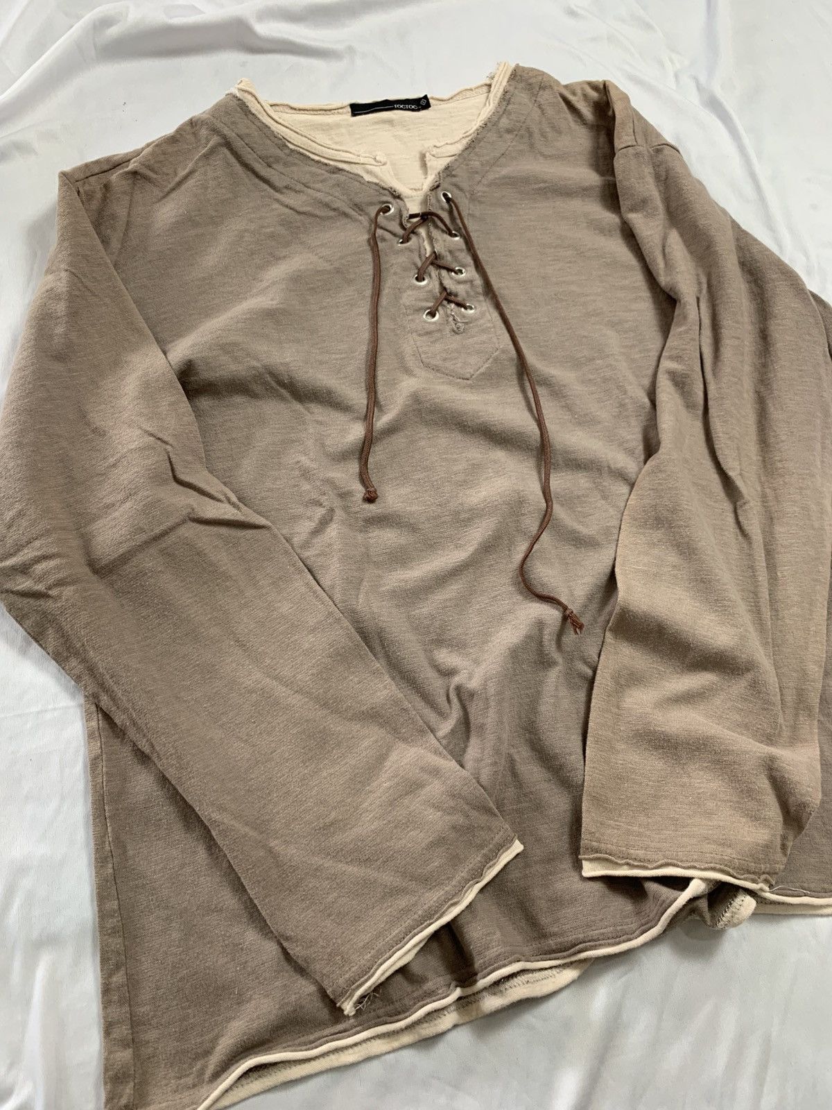 KMRii japanese gothic y2k style toctoc lace up longsleeve ifsx lgb Size US M / EU 48-50 / 2 - 5 Thumbnail