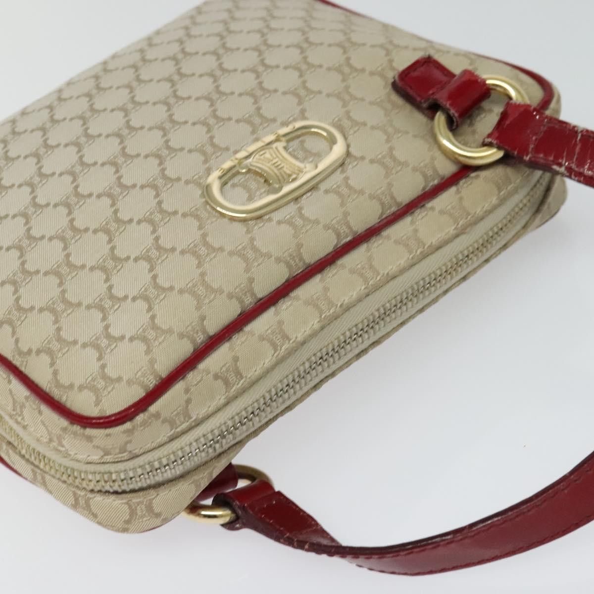 Celine CELINE Macadam Canvas Shoulder Bag Beige Gold Size ONE SIZE - 6 Thumbnail