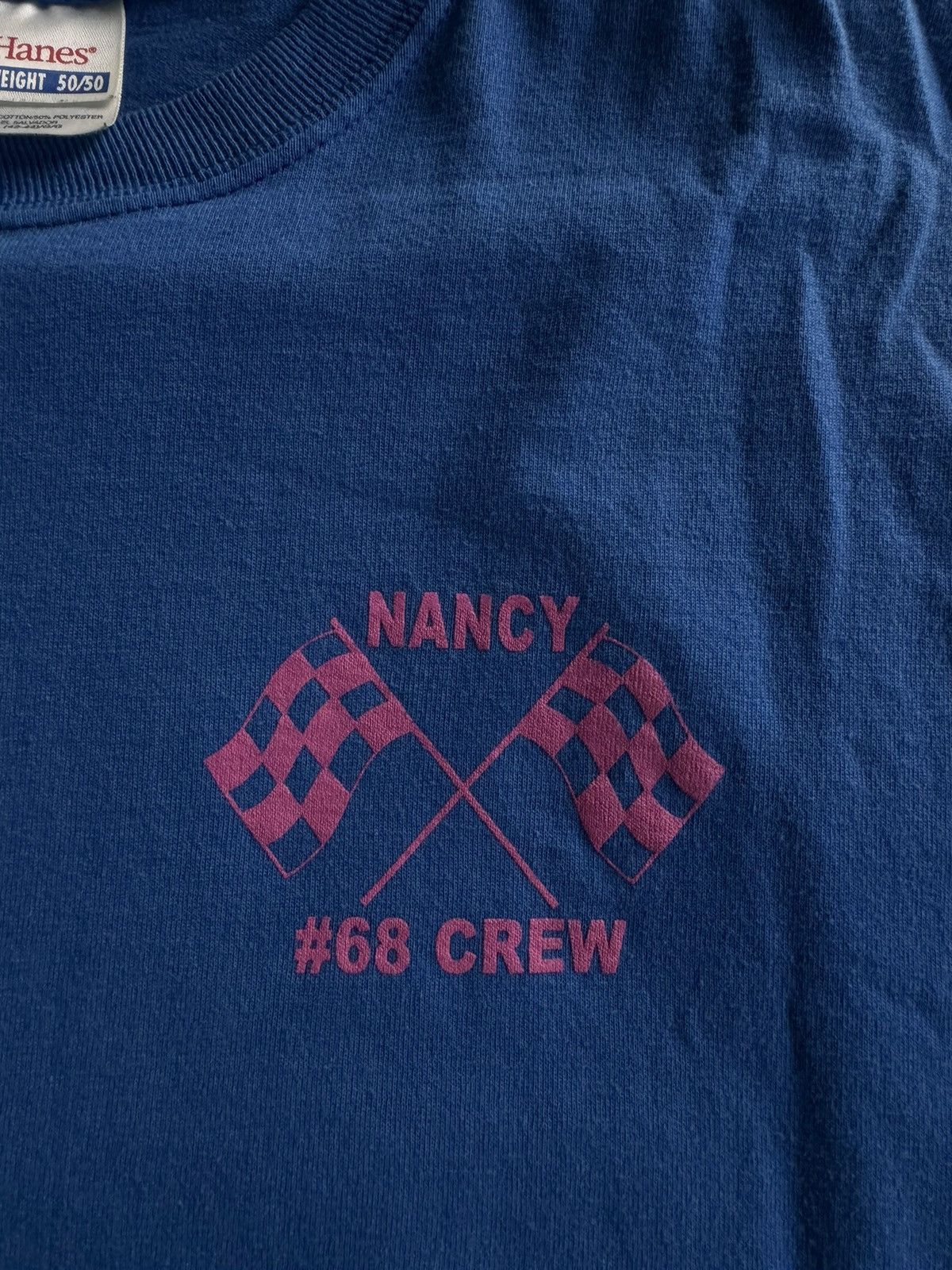 Vintage Blue Pit Crew Racing Tee Size US L / EU 52-54 / 3 - 3 Thumbnail